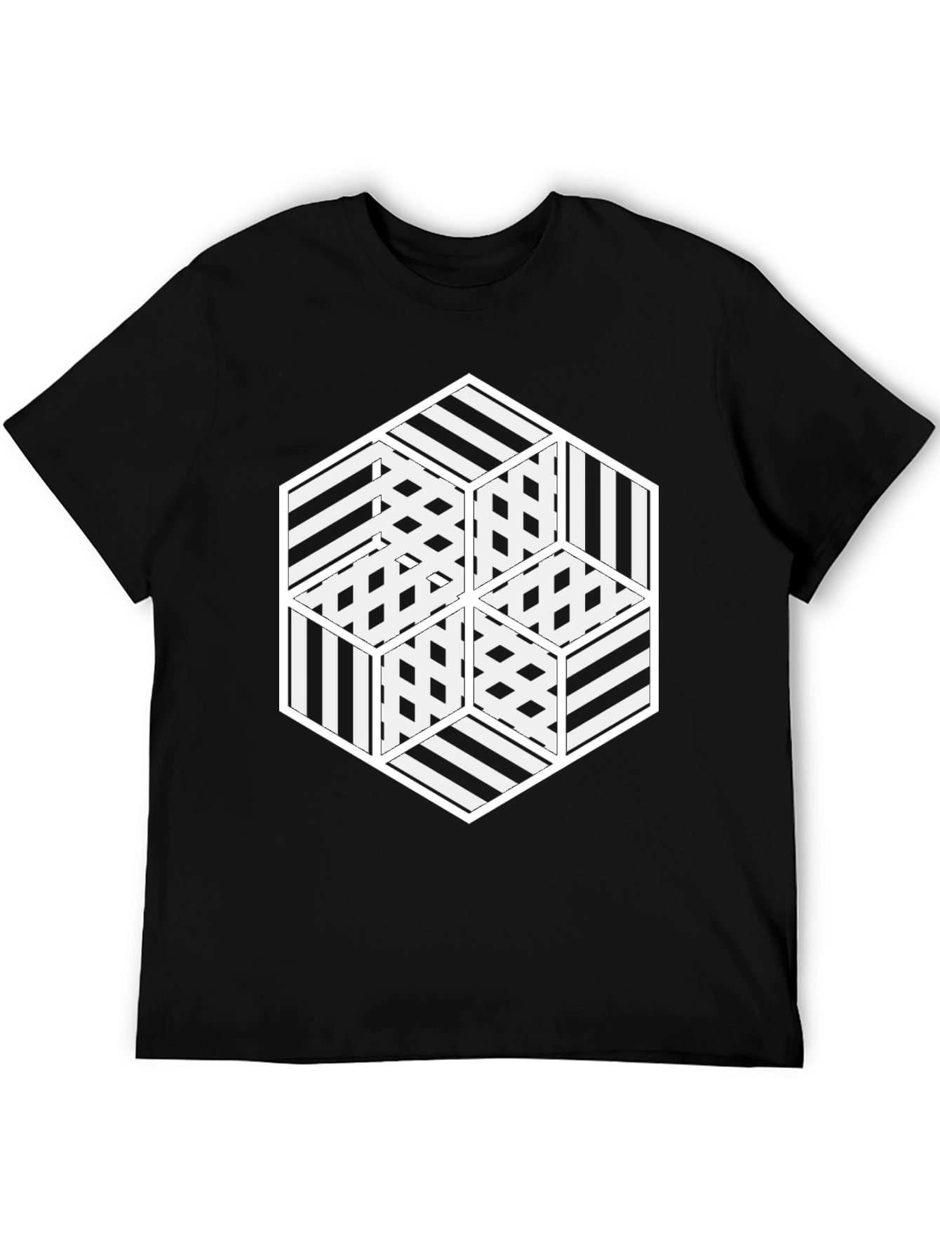 Optical Illusion Hexagon Graphic Tee