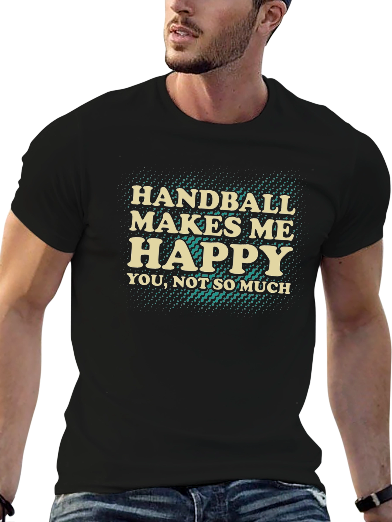 Handball Makes Me Happy Graphic Tee
