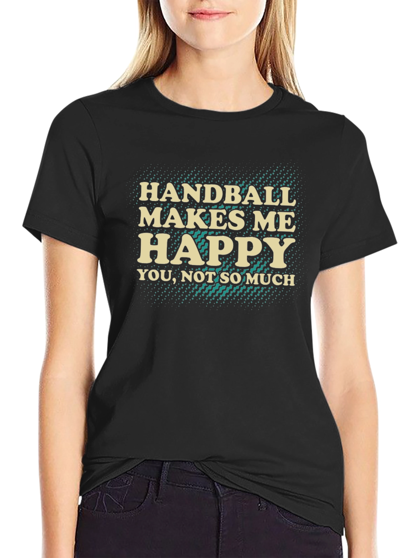Handball Makes Me Happy Graphic Tee