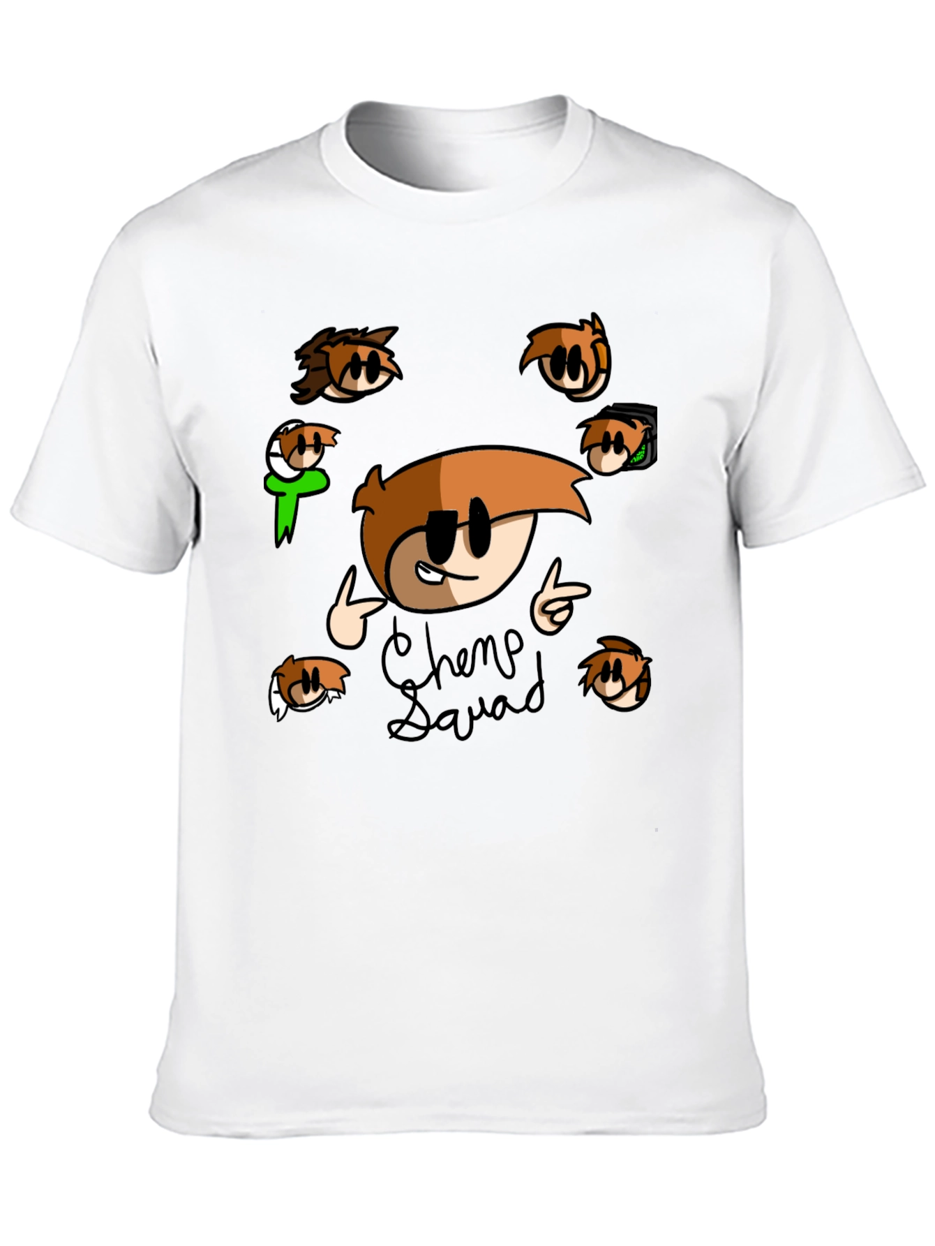 Chemp Squad Graphic Tee - Black Cotton T-Shirt