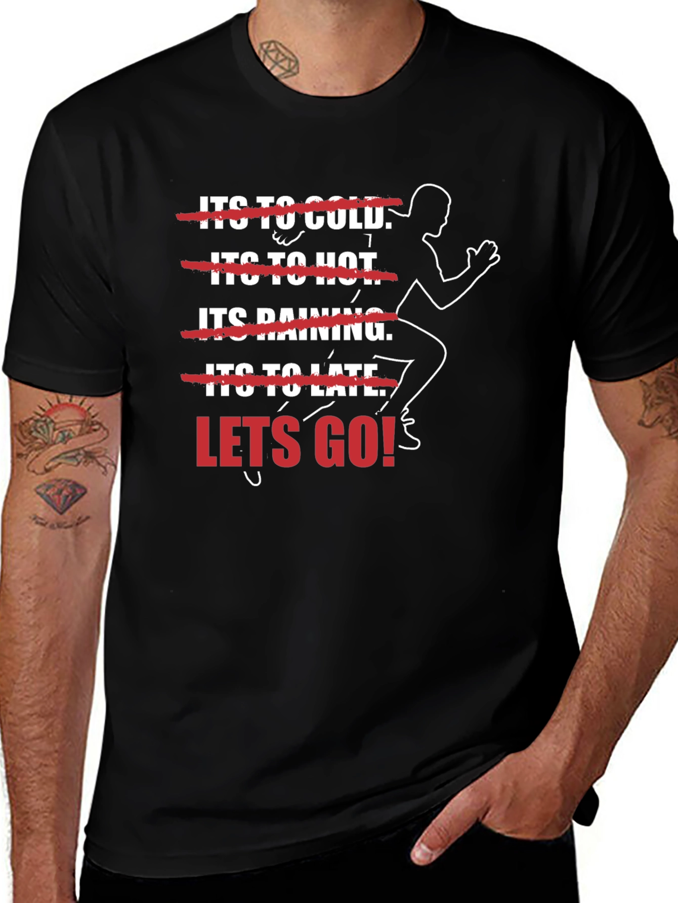 Motivational Runner T-Shirt - Lets Go!