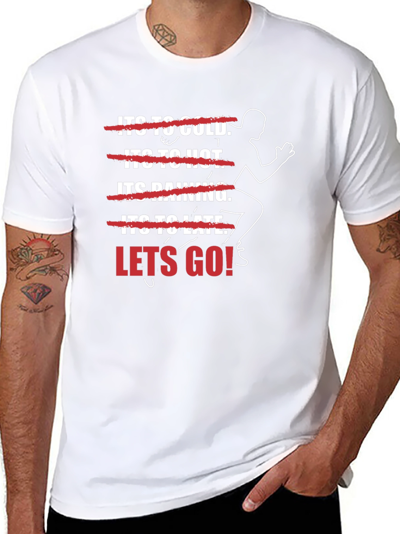Motivational Runner T-Shirt - Lets Go!