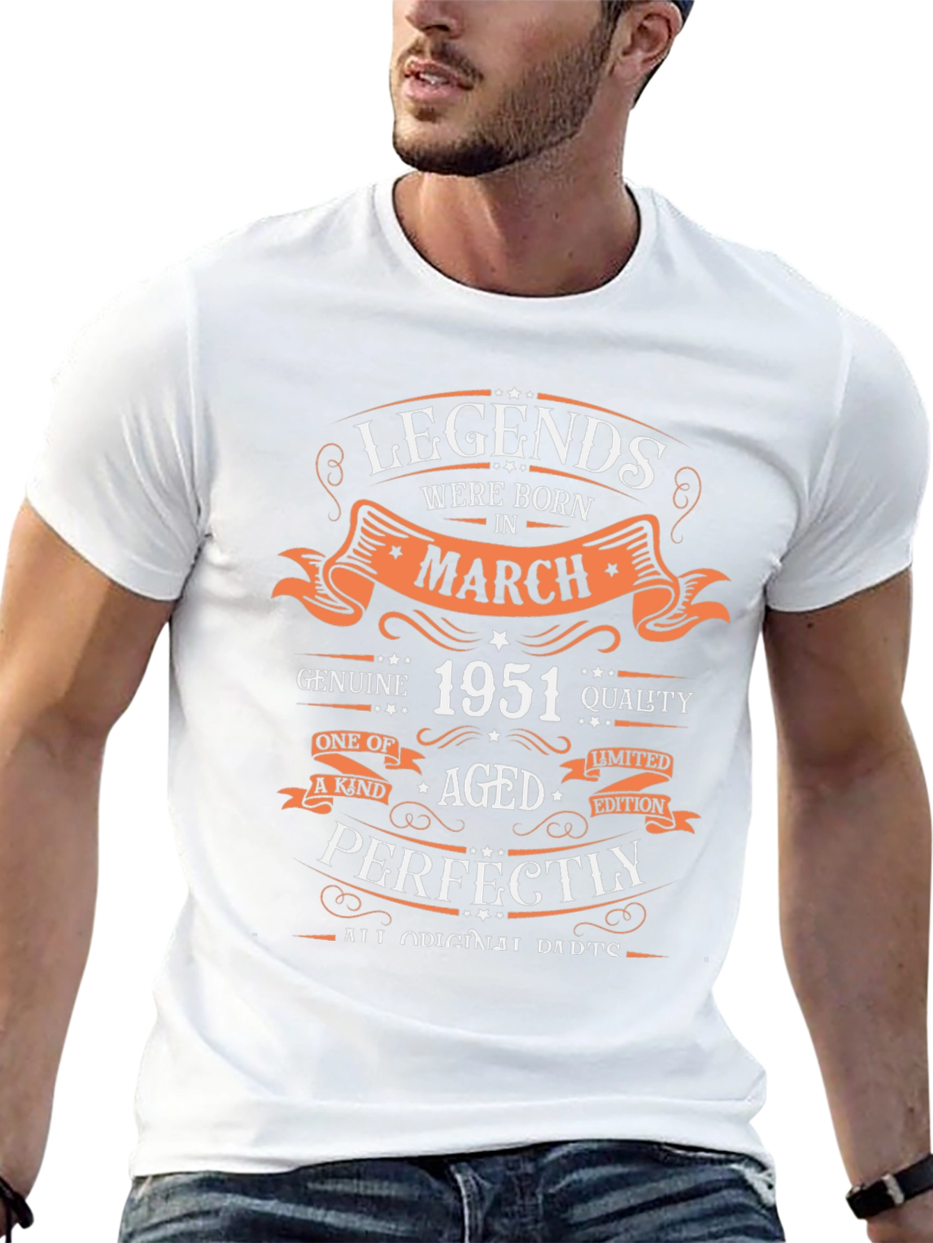 Legends Born in March 1951 Graphic T-Shirt