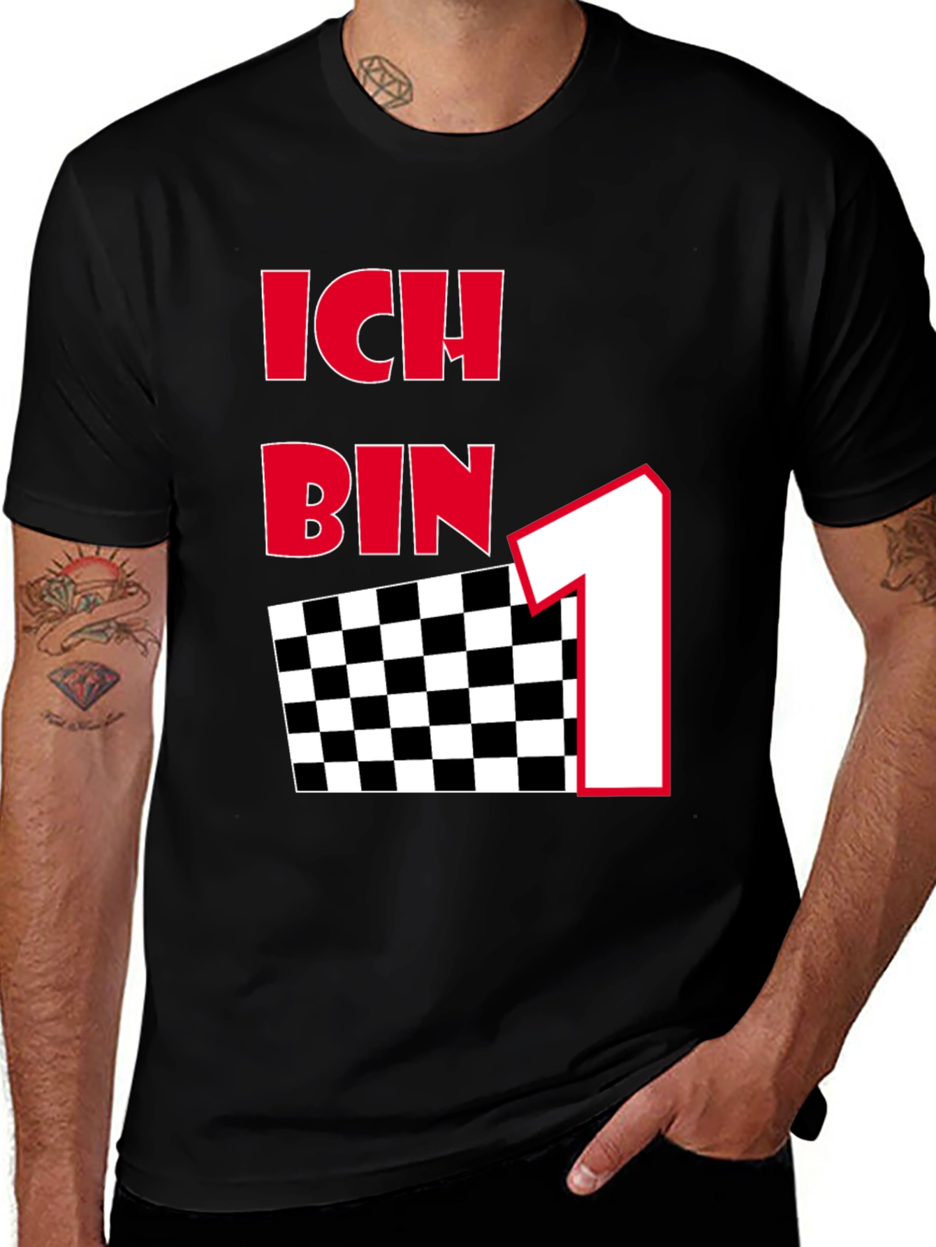 Ich Bin One Black Graphic Tee