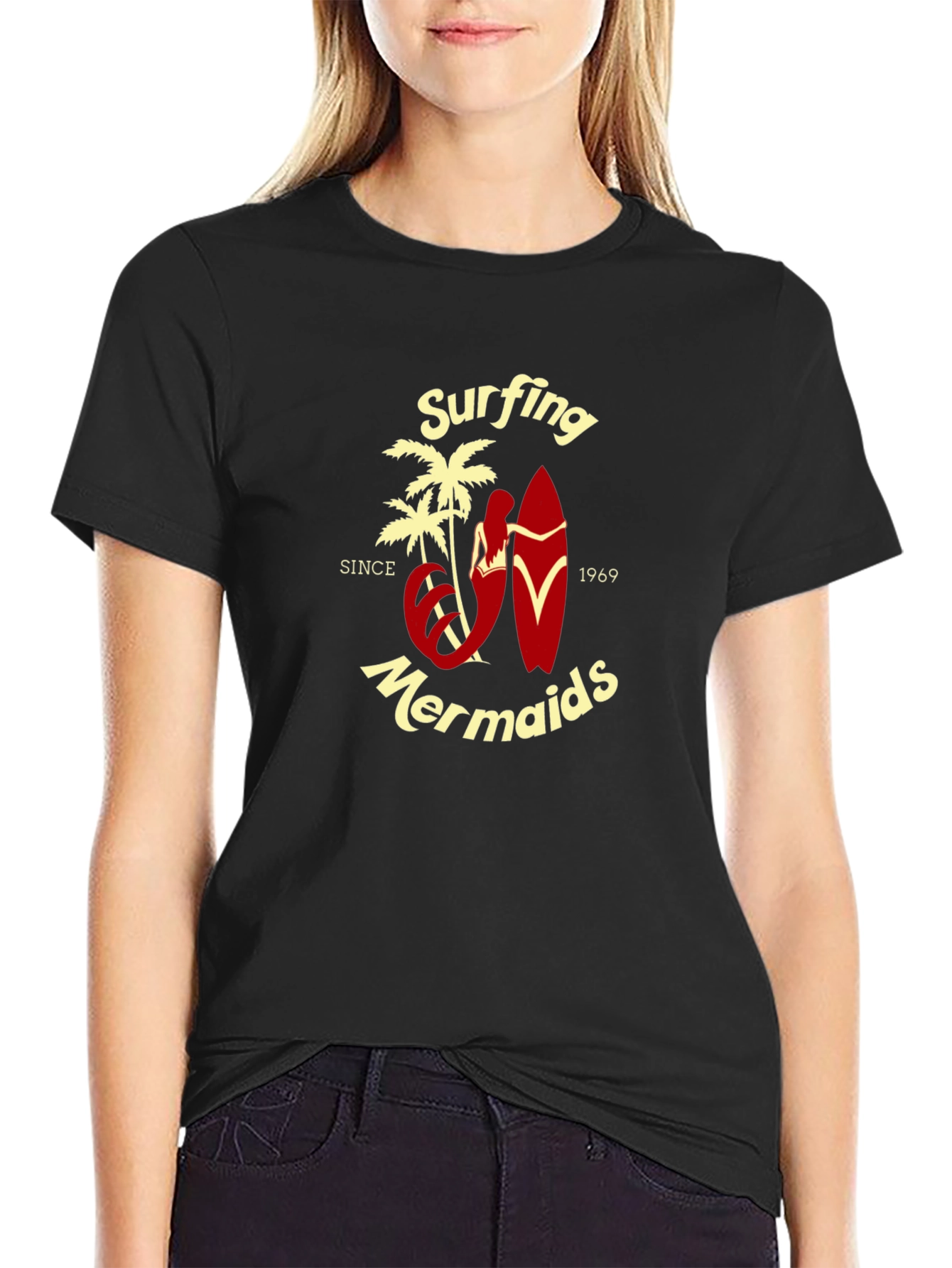 Surfing Mermaids Since 1969 Graphic T-Shirt