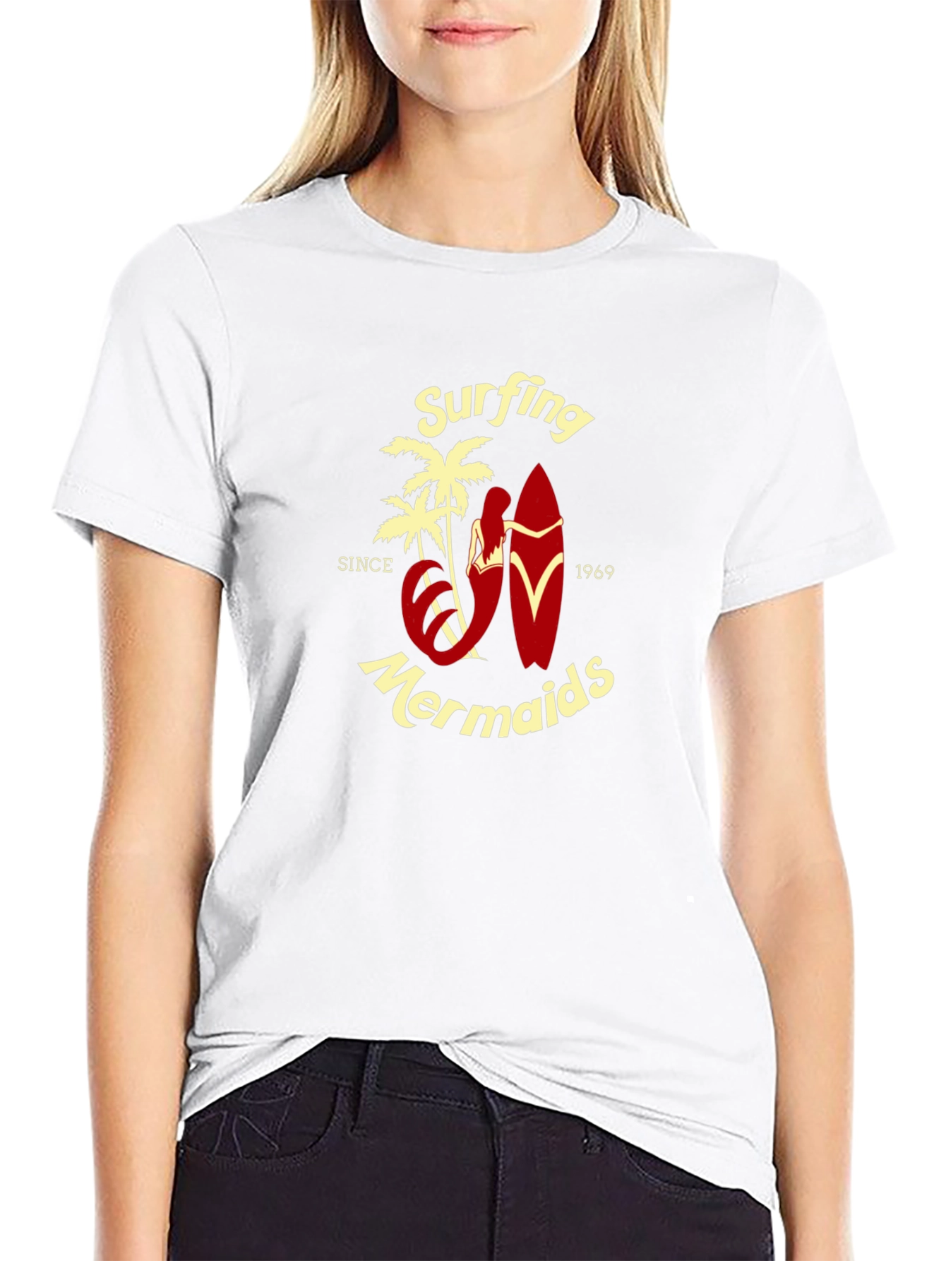 Surfing Mermaids Since 1969 Graphic T-Shirt