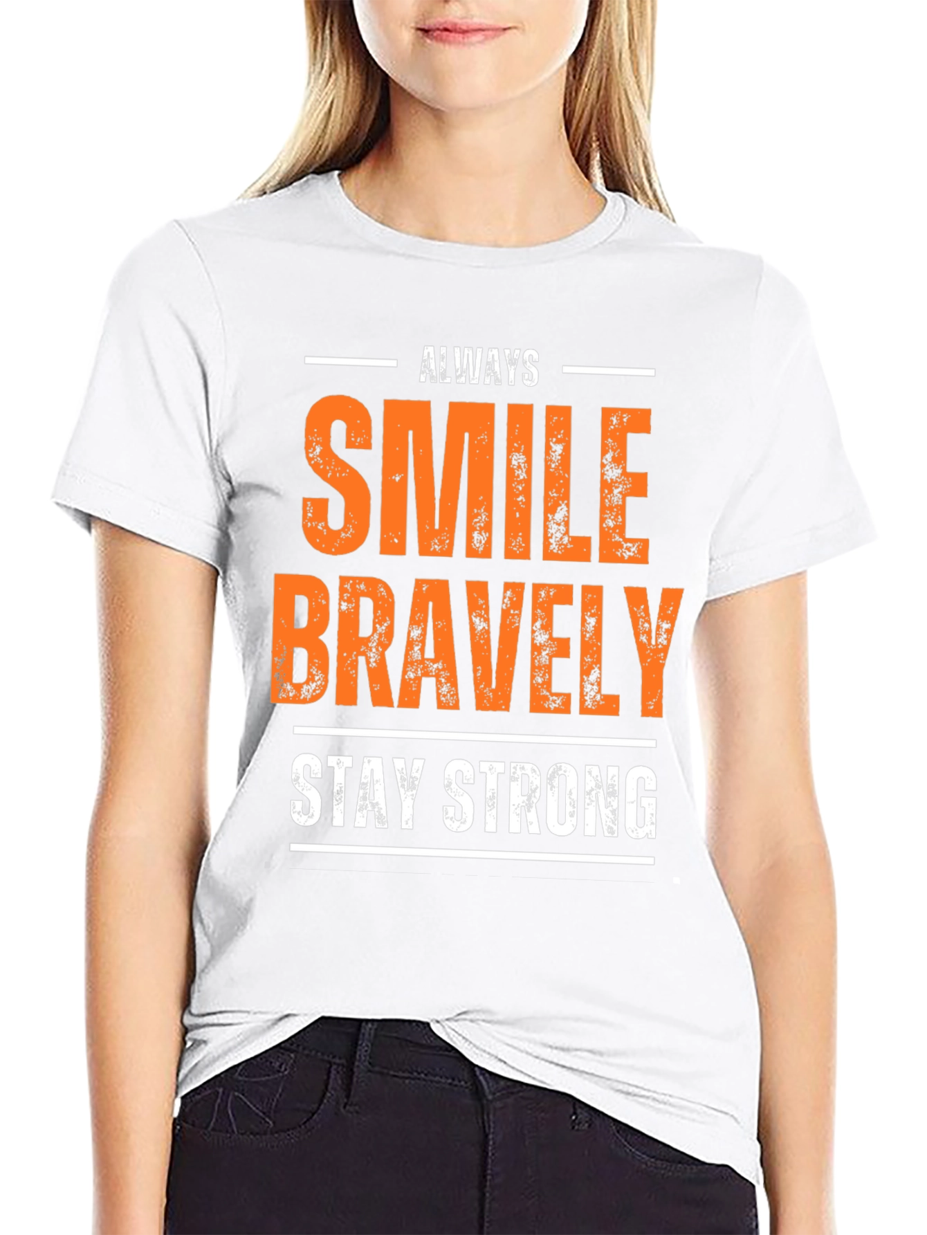Always Smile Bravely T-Shirt Motivational Tee