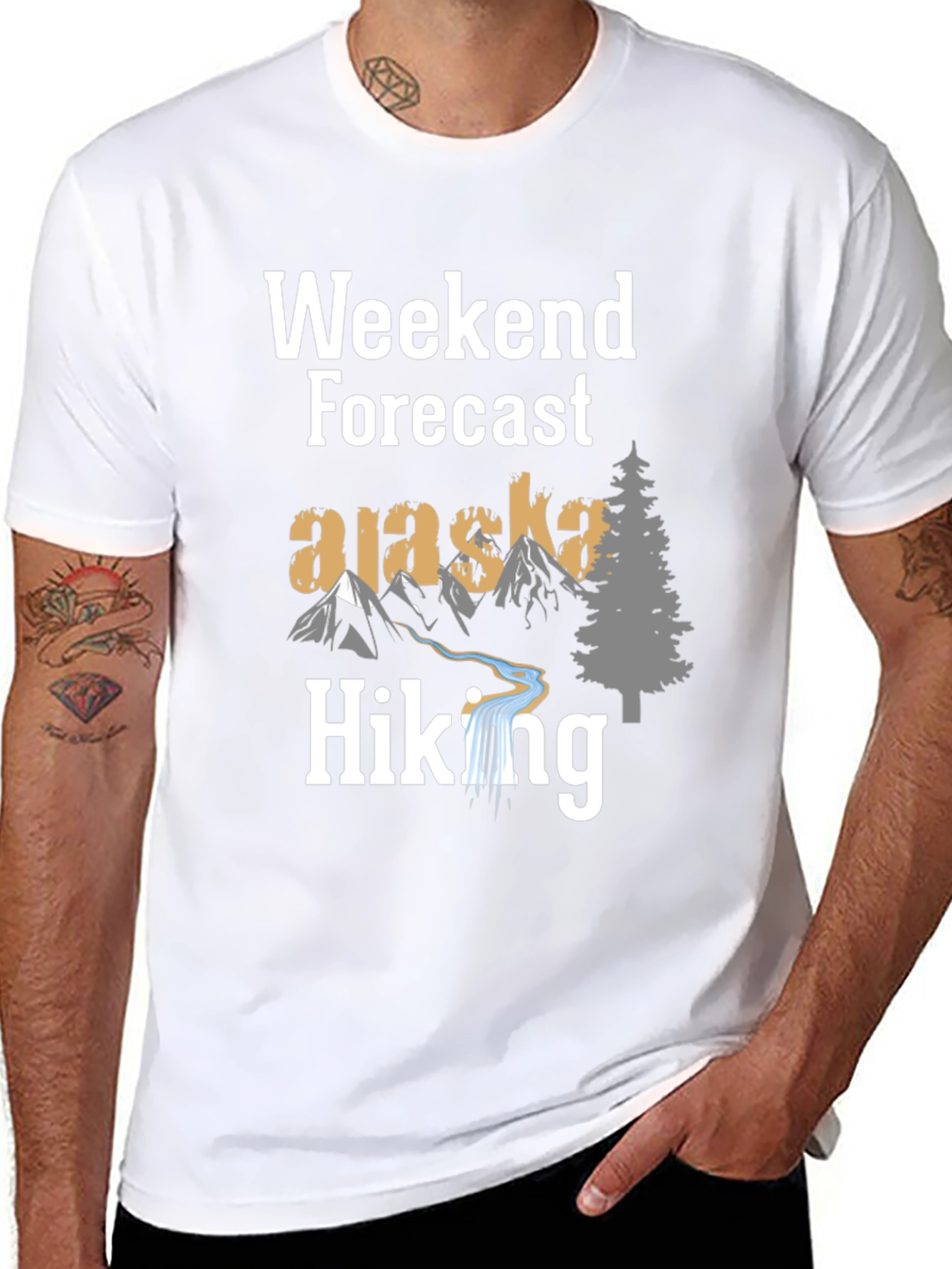 Weekend Forecast Alaska Hiking T-Shirt