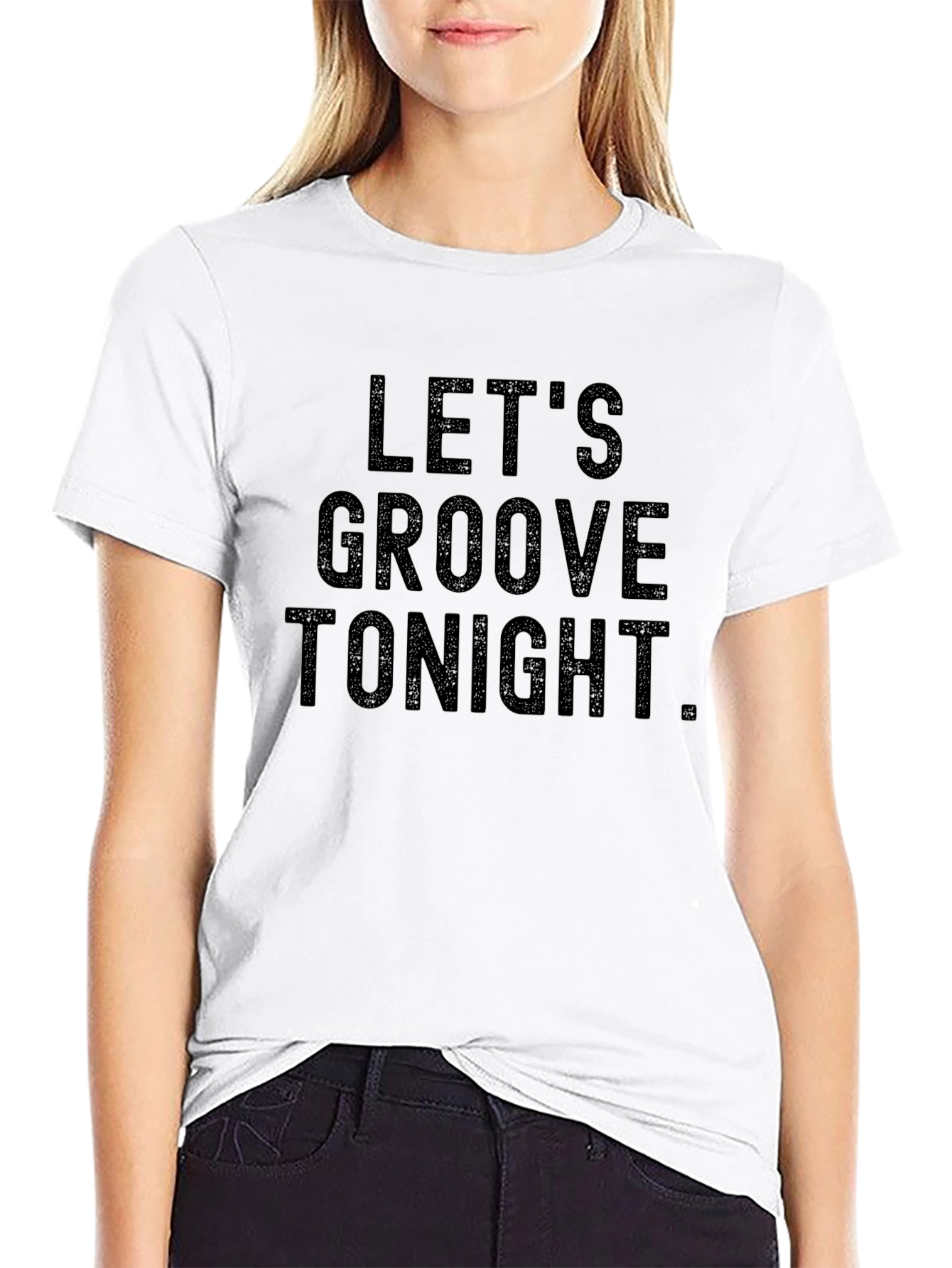 Lets Groove Tonight Black Graphic Tee