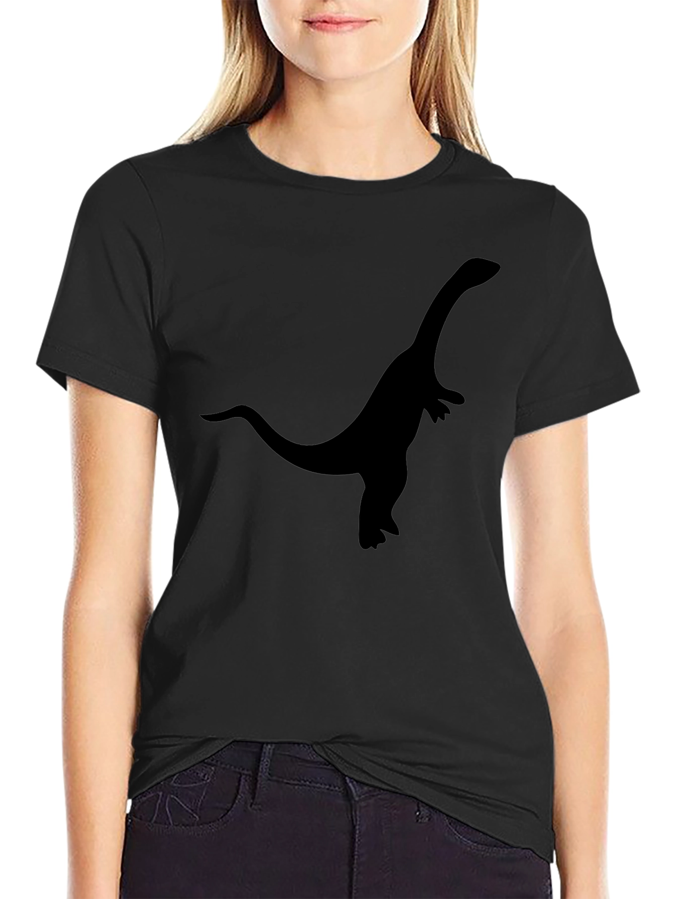 Dino Silhouette Black T-Shirt