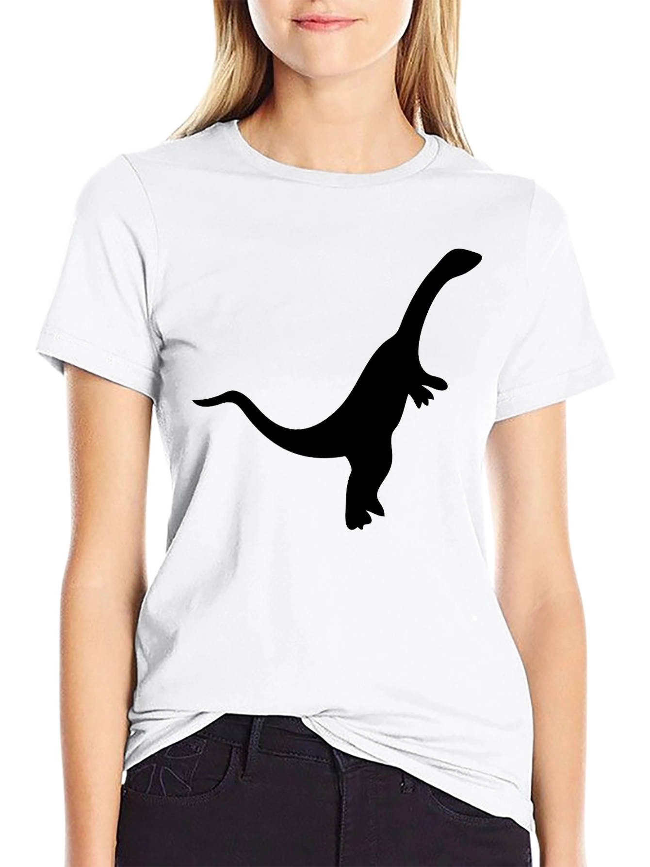 Dino Silhouette Black T-Shirt