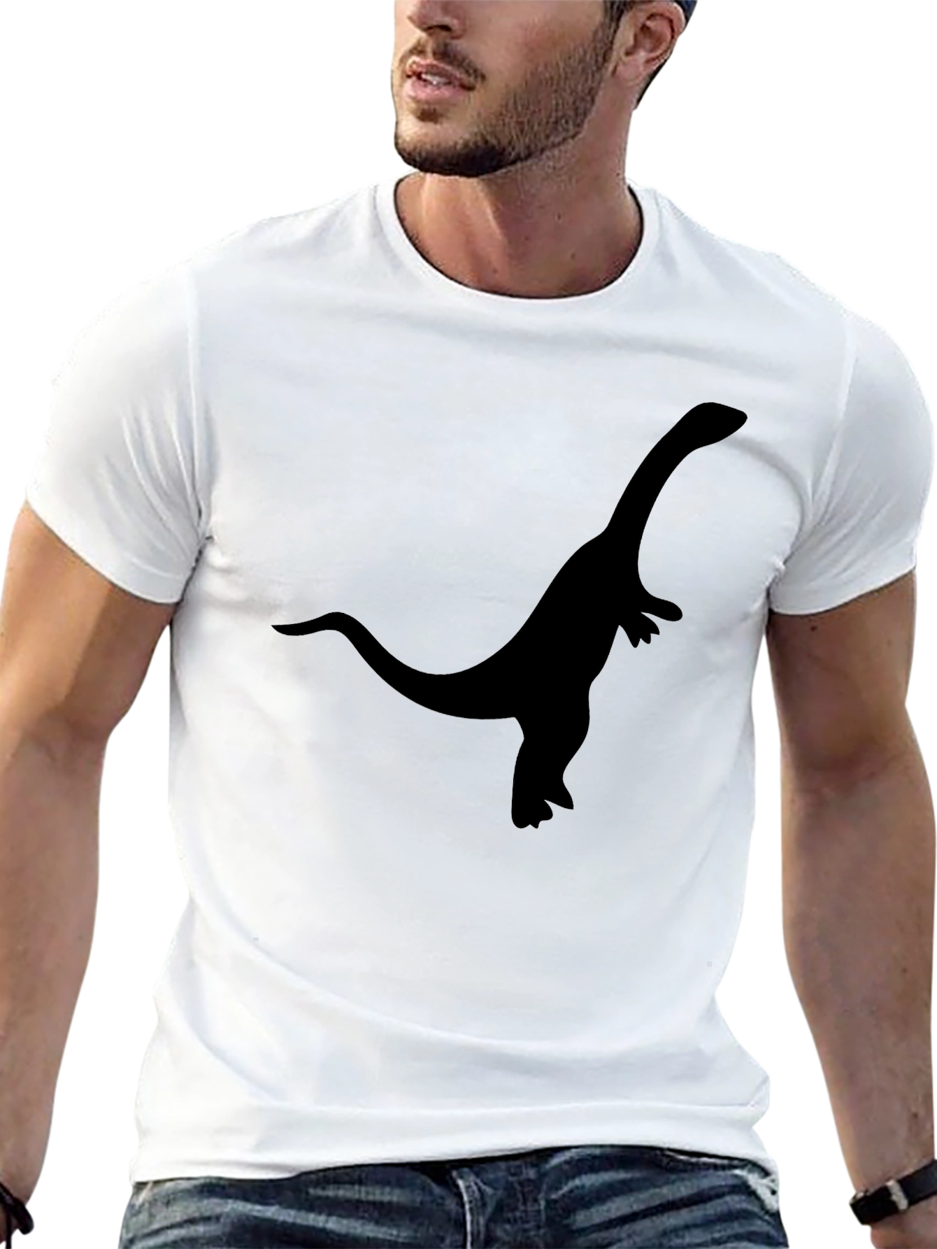 Dino Silhouette Black T-Shirt