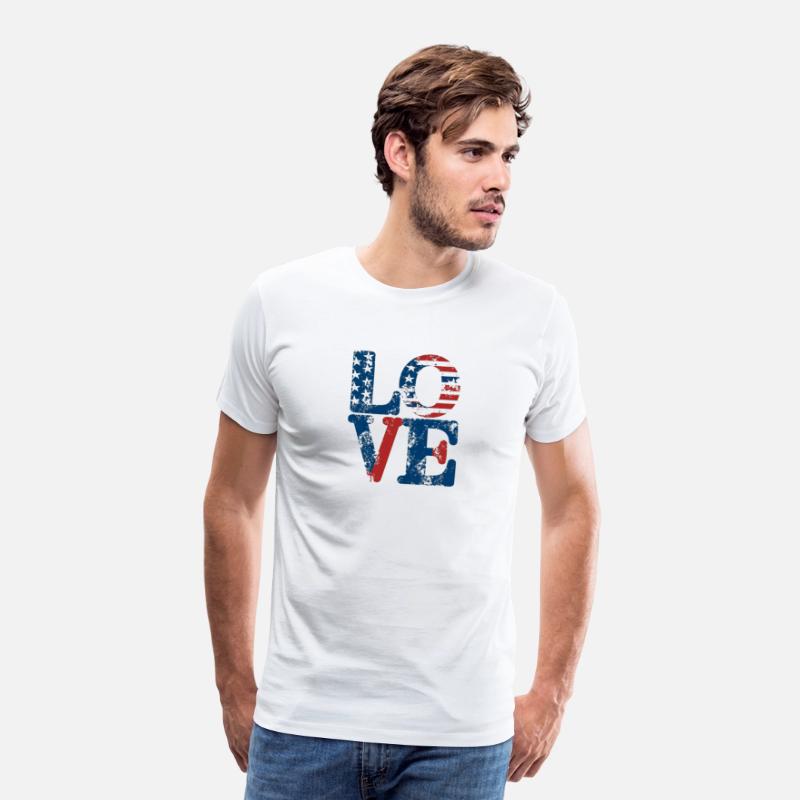 Independence Bliss: Patriotic Love Tee.