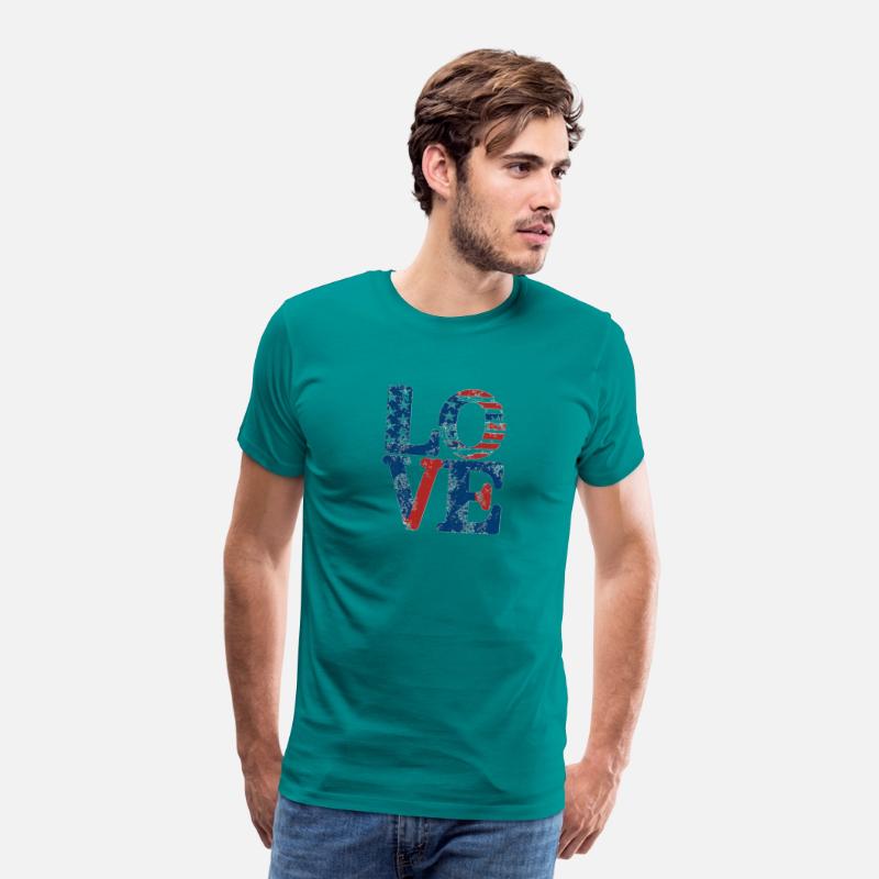 Independence Bliss: Patriotic Love Tee.