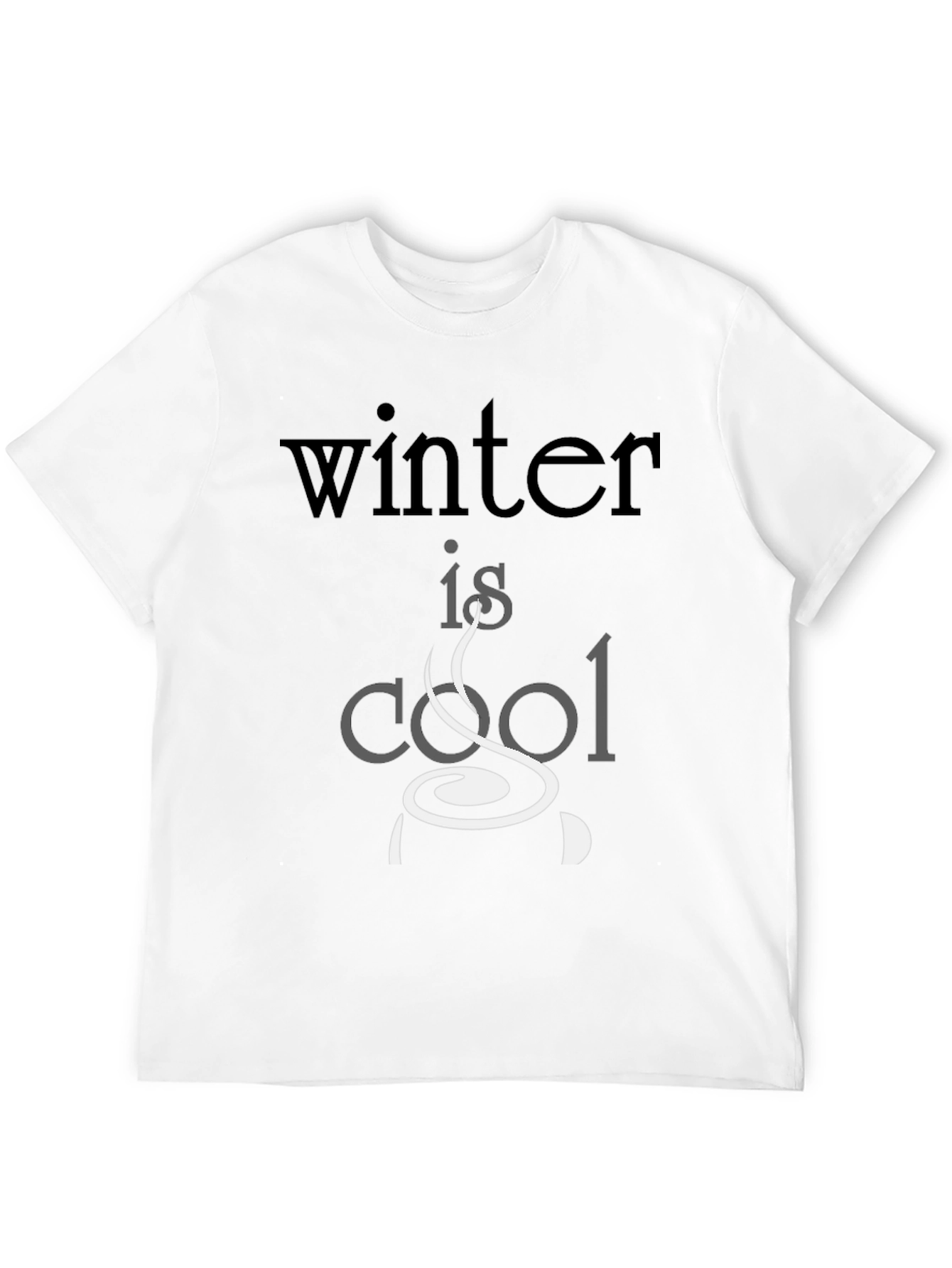 Winter Is Cool Graphic Tee - Black Cotton T-Shirt