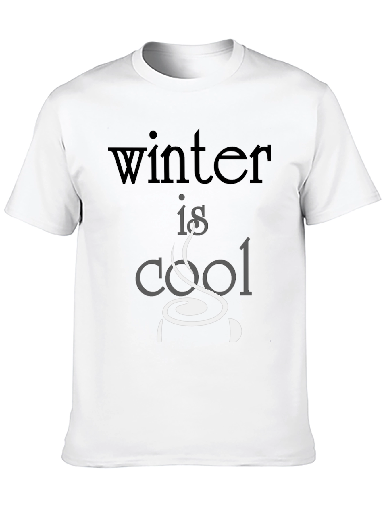 Winter Is Cool Graphic Tee - Black Cotton T-Shirt