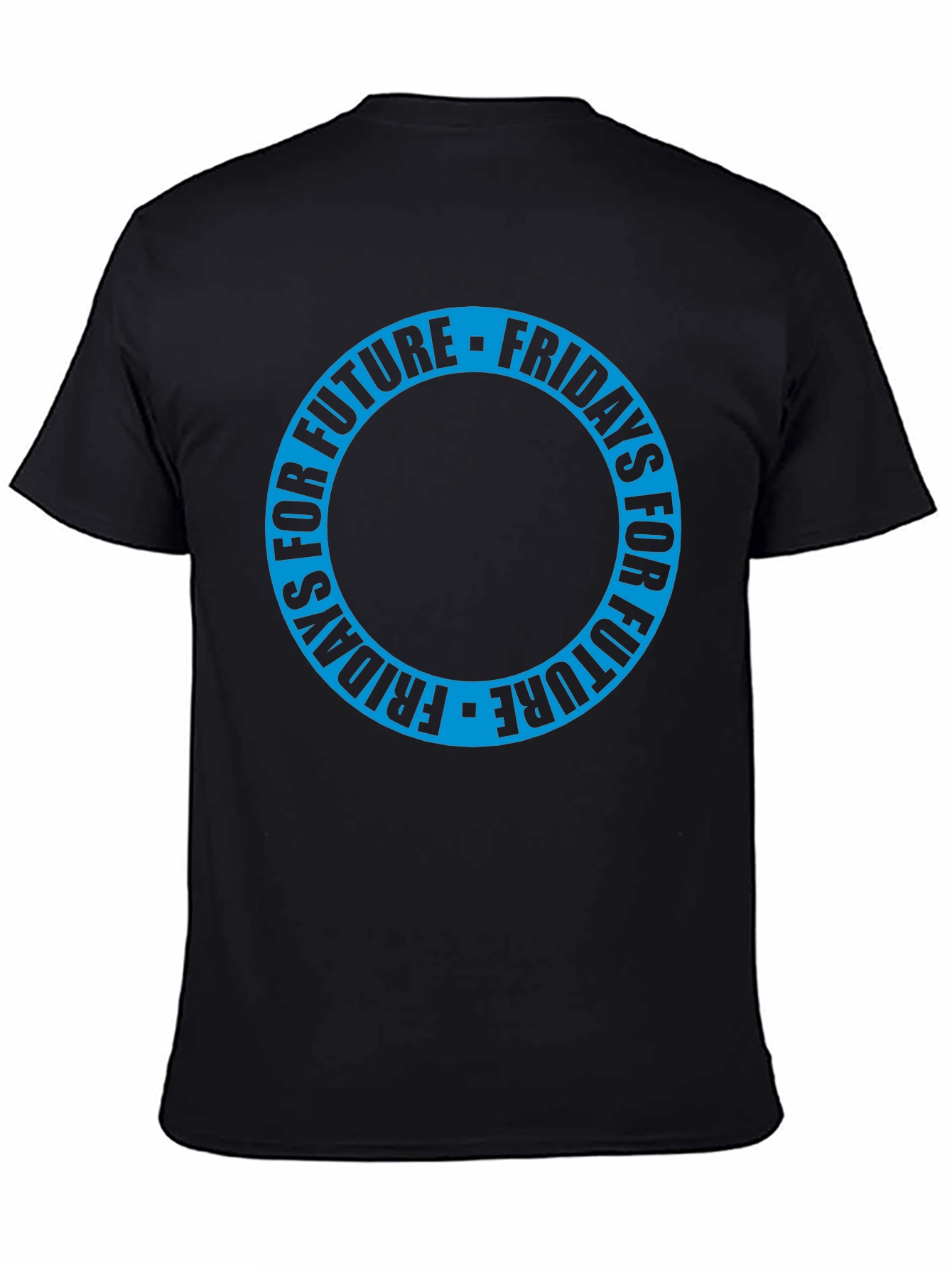 Fridays for Future Black T-Shirt - Circular Design