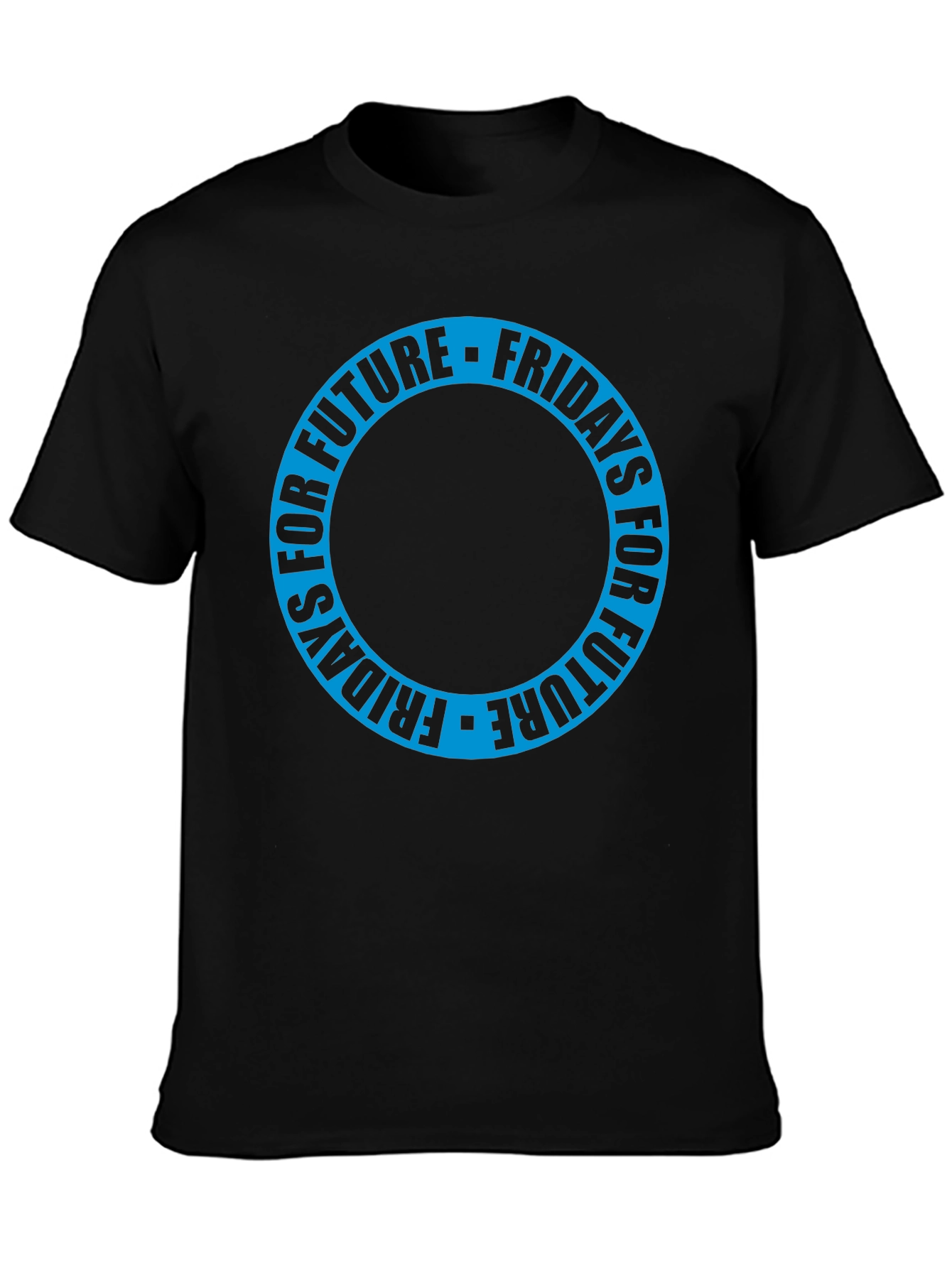 Fridays for Future Black T-Shirt - Circular Design