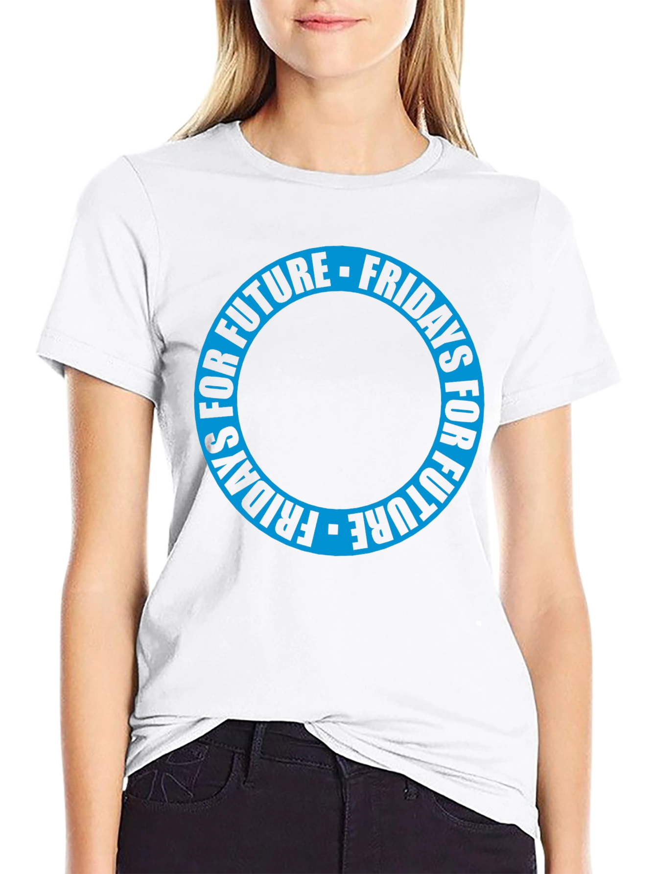 Fridays for Future Black T-Shirt - Circular Design