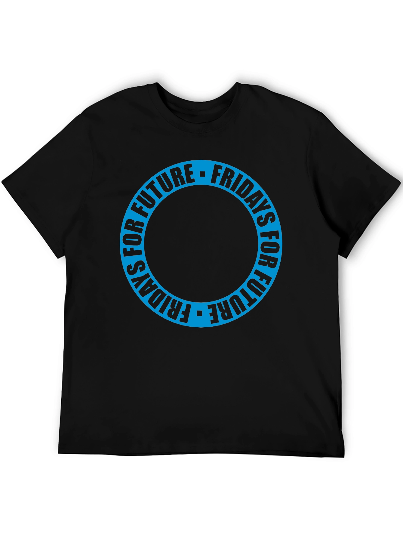 Fridays for Future Black T-Shirt - Circular Design
