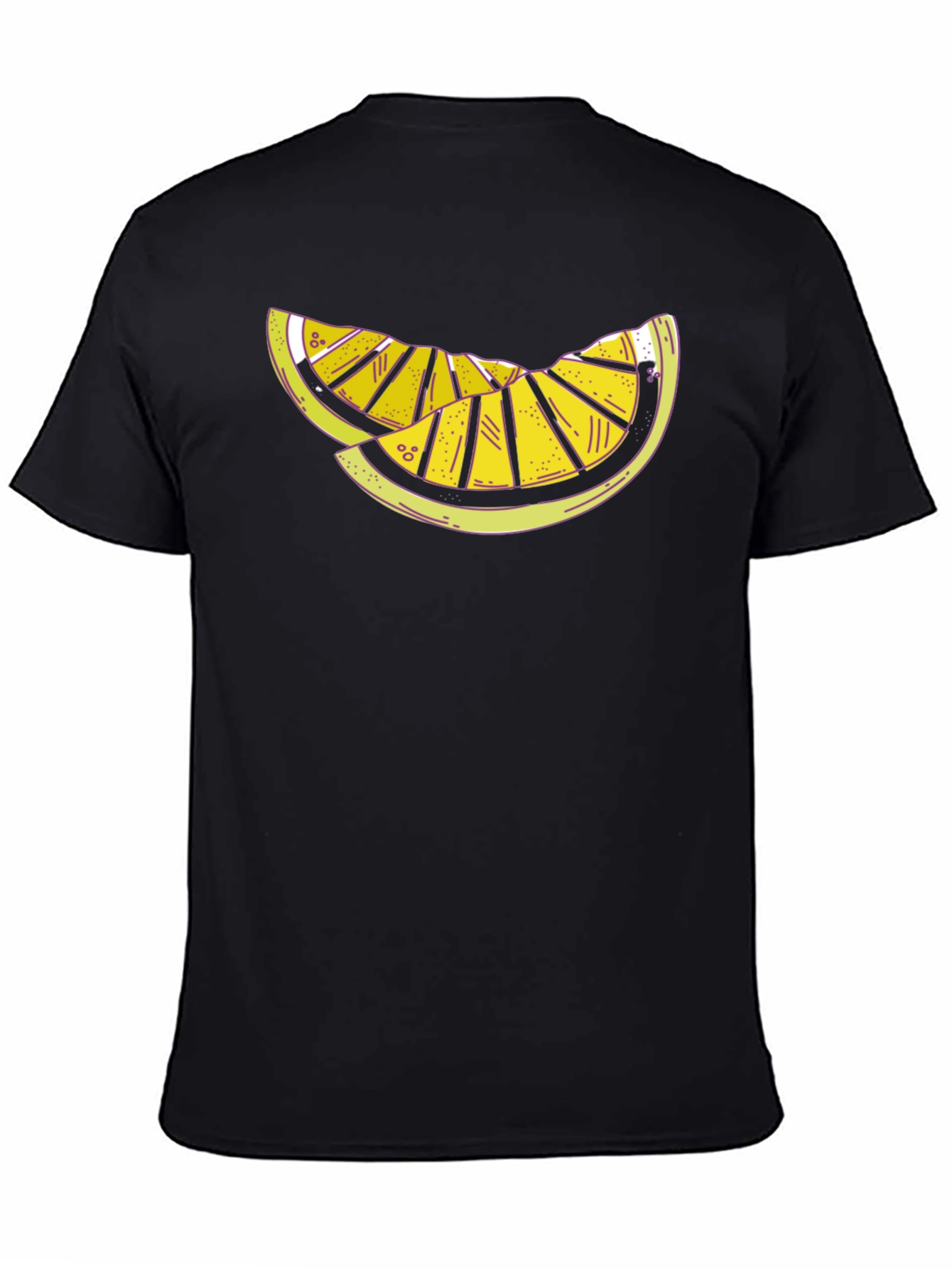 Citrus Slice Graphic Tee - Black Casual Shirt