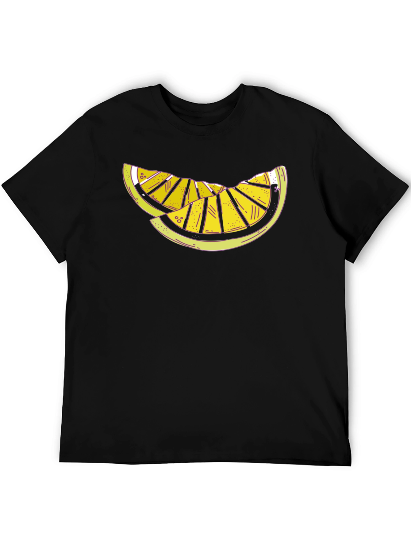 Citrus Slice Graphic Tee - Black Casual Shirt