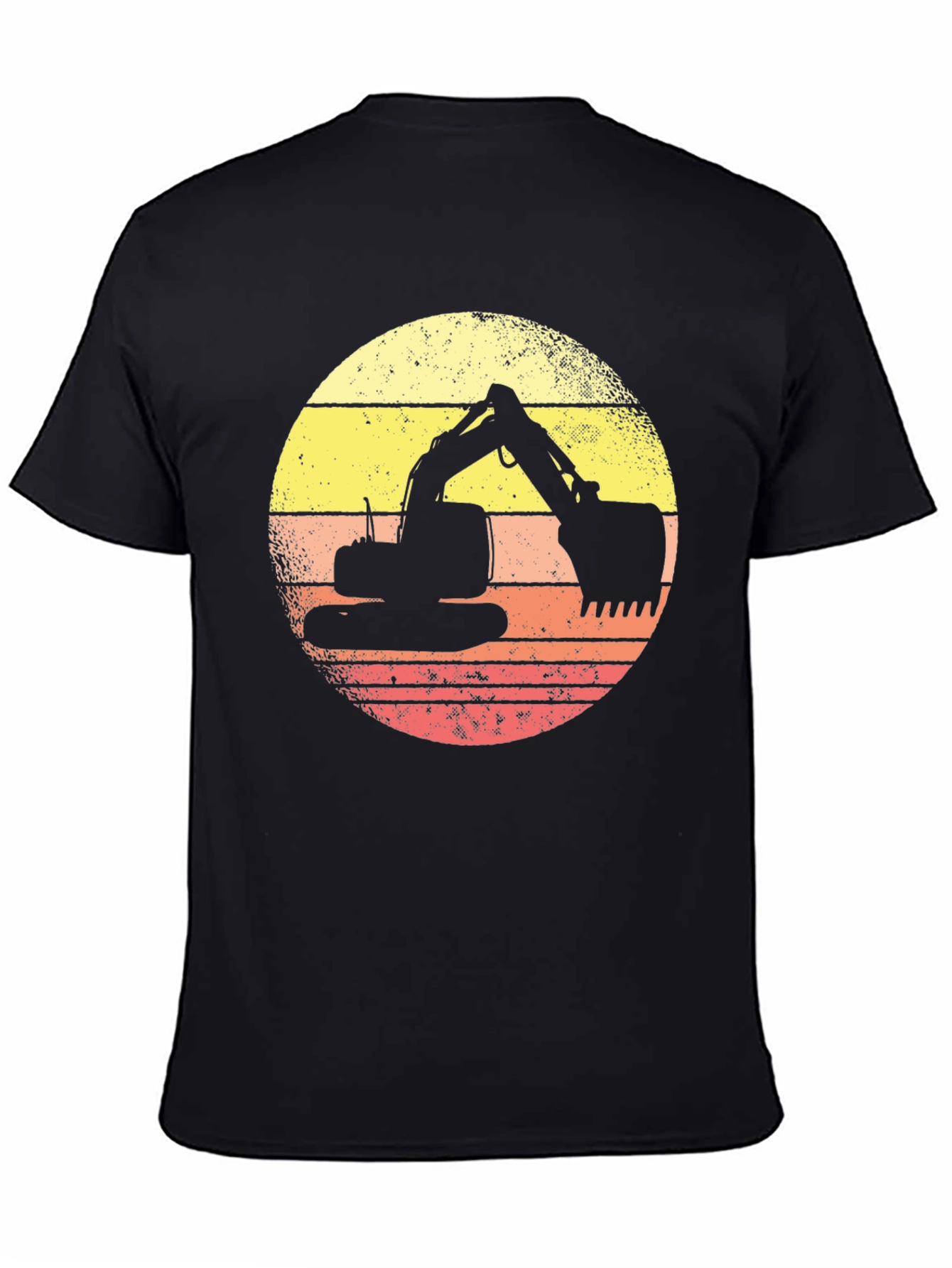 Retro Excavator Sunset Graphic Tee
