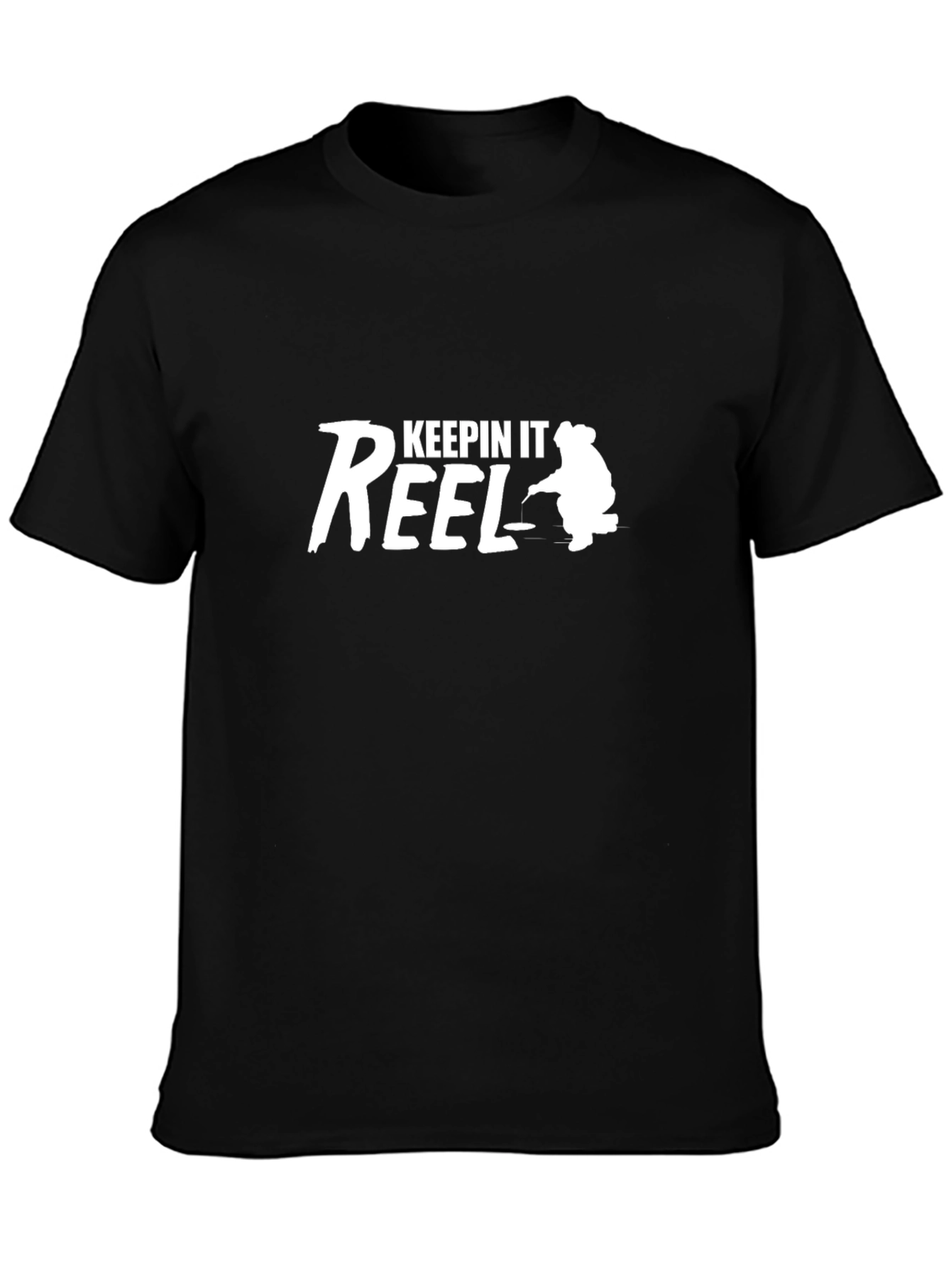 Keepin It Reel Fishing Graphic Tee - Black