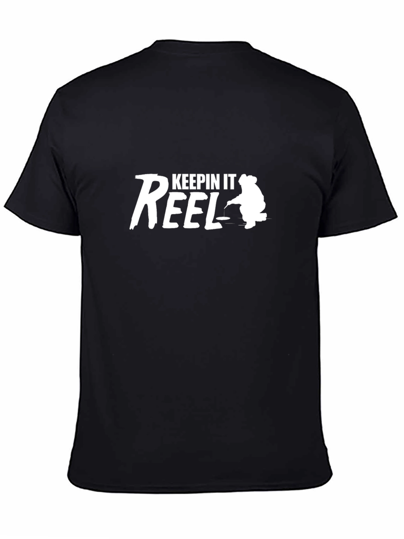 Keepin It Reel Fishing Graphic Tee - Black