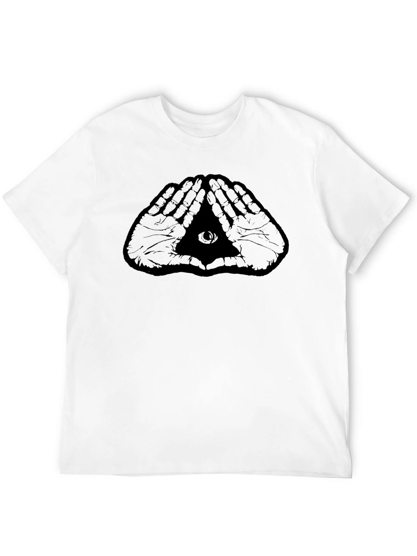 Illuminati Hands Graphic Black T-Shirt
