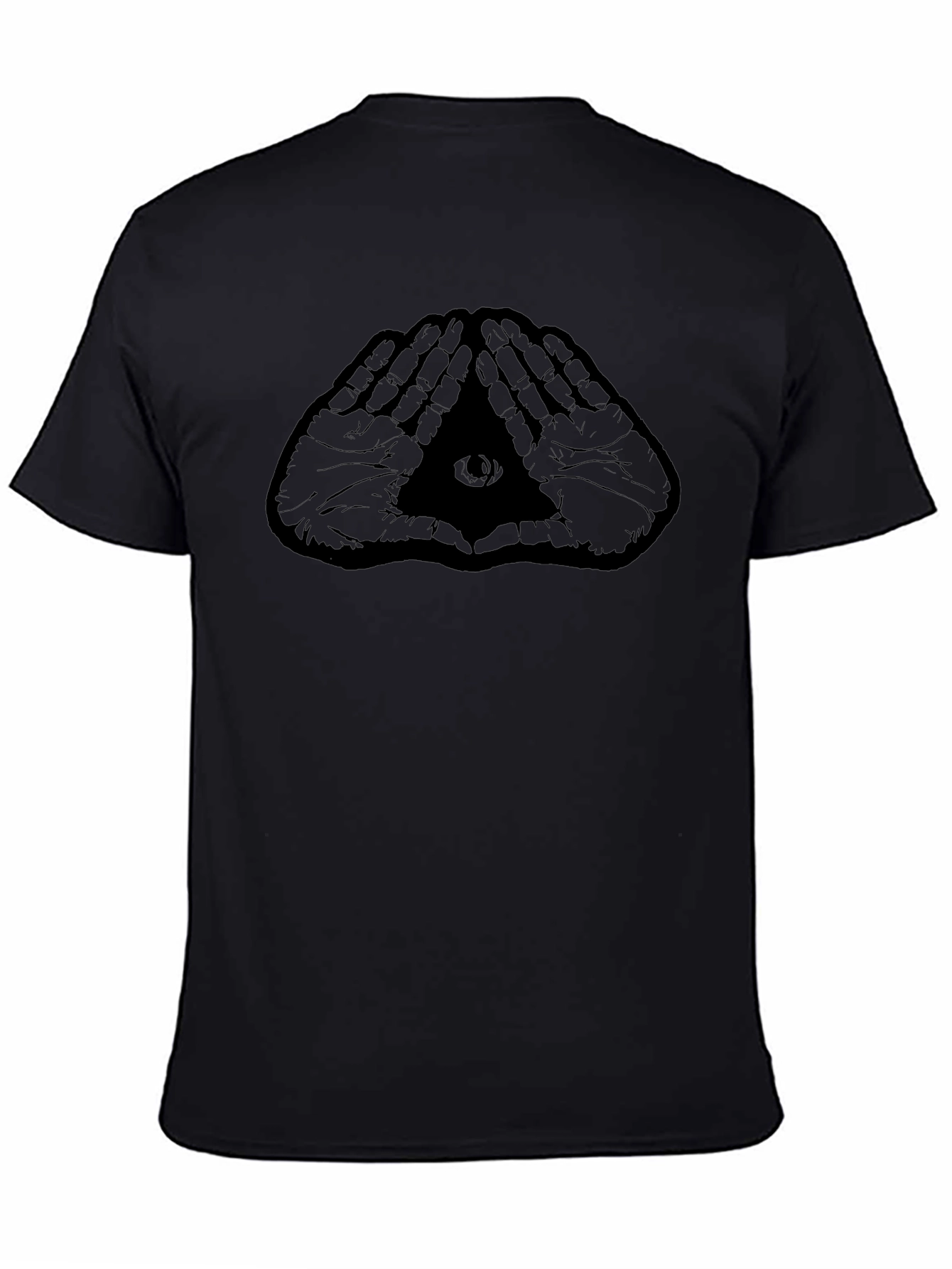 Illuminati Hands Graphic Black T-Shirt