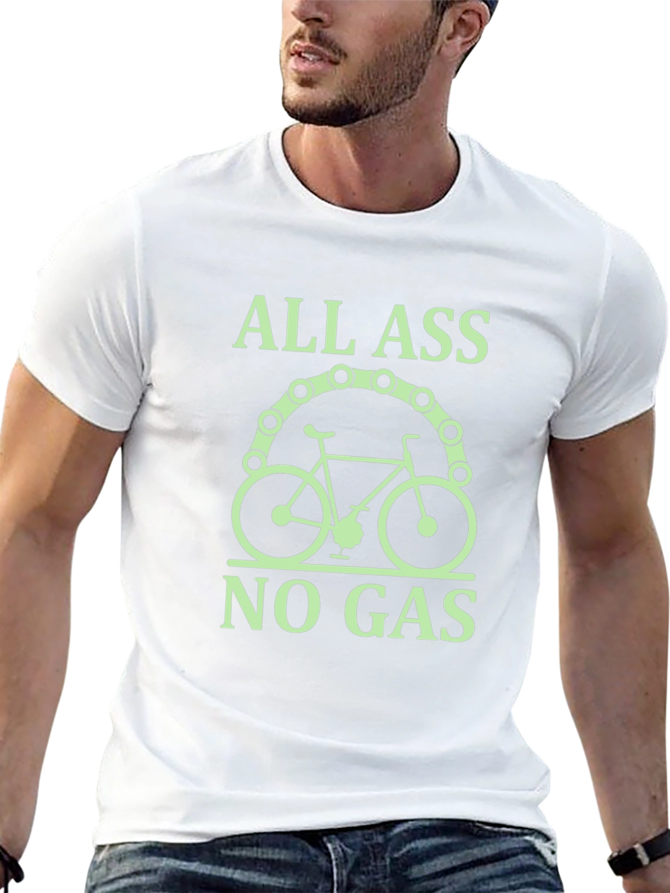 All Ass No Gas T-Shirt - Bicycle Rider Tee