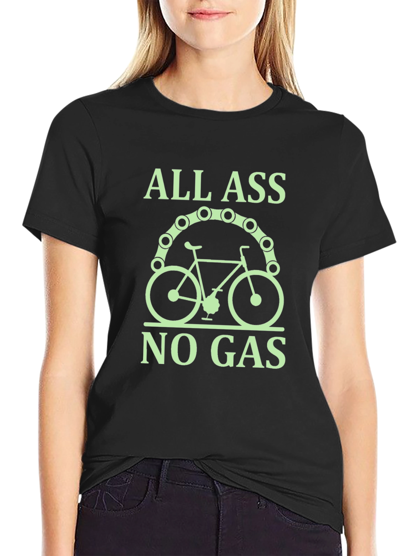 All Ass No Gas T-Shirt - Bicycle Rider Tee