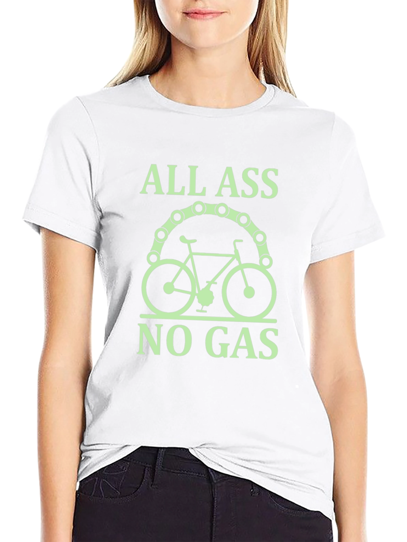 All Ass No Gas T-Shirt - Bicycle Rider Tee
