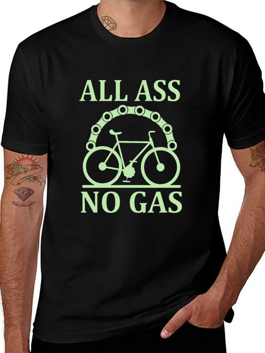 All Ass No Gas T-Shirt - Bicycle Rider Tee