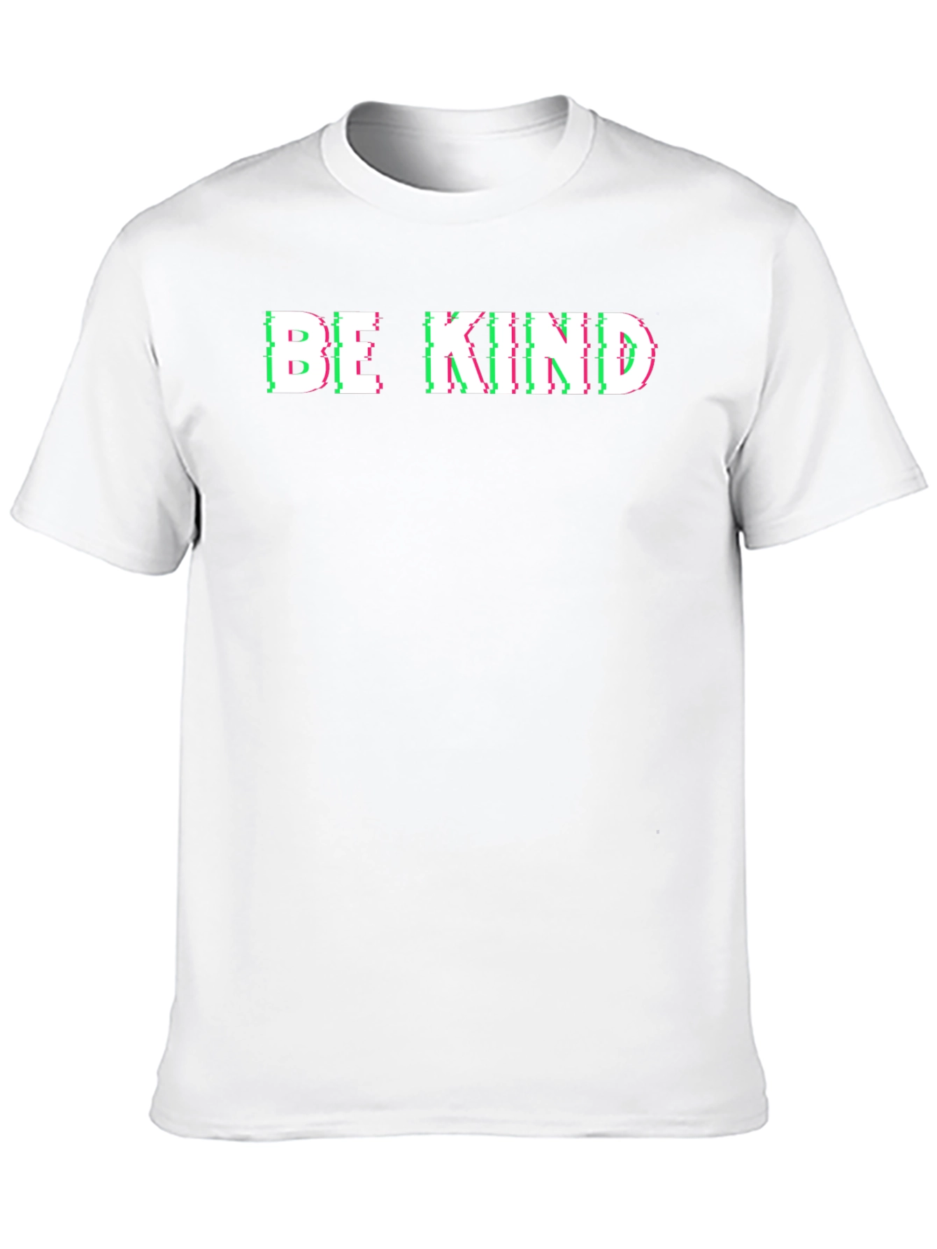 Be Kind Glitch Graphic T-Shirt - Short Sleeve