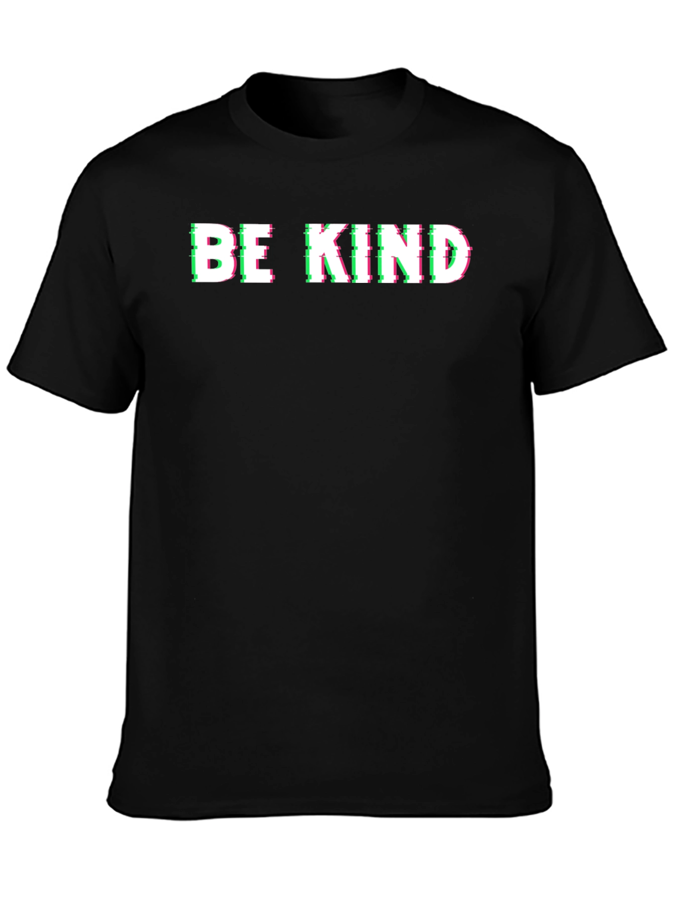 Be Kind Glitch Graphic T-Shirt - Short Sleeve