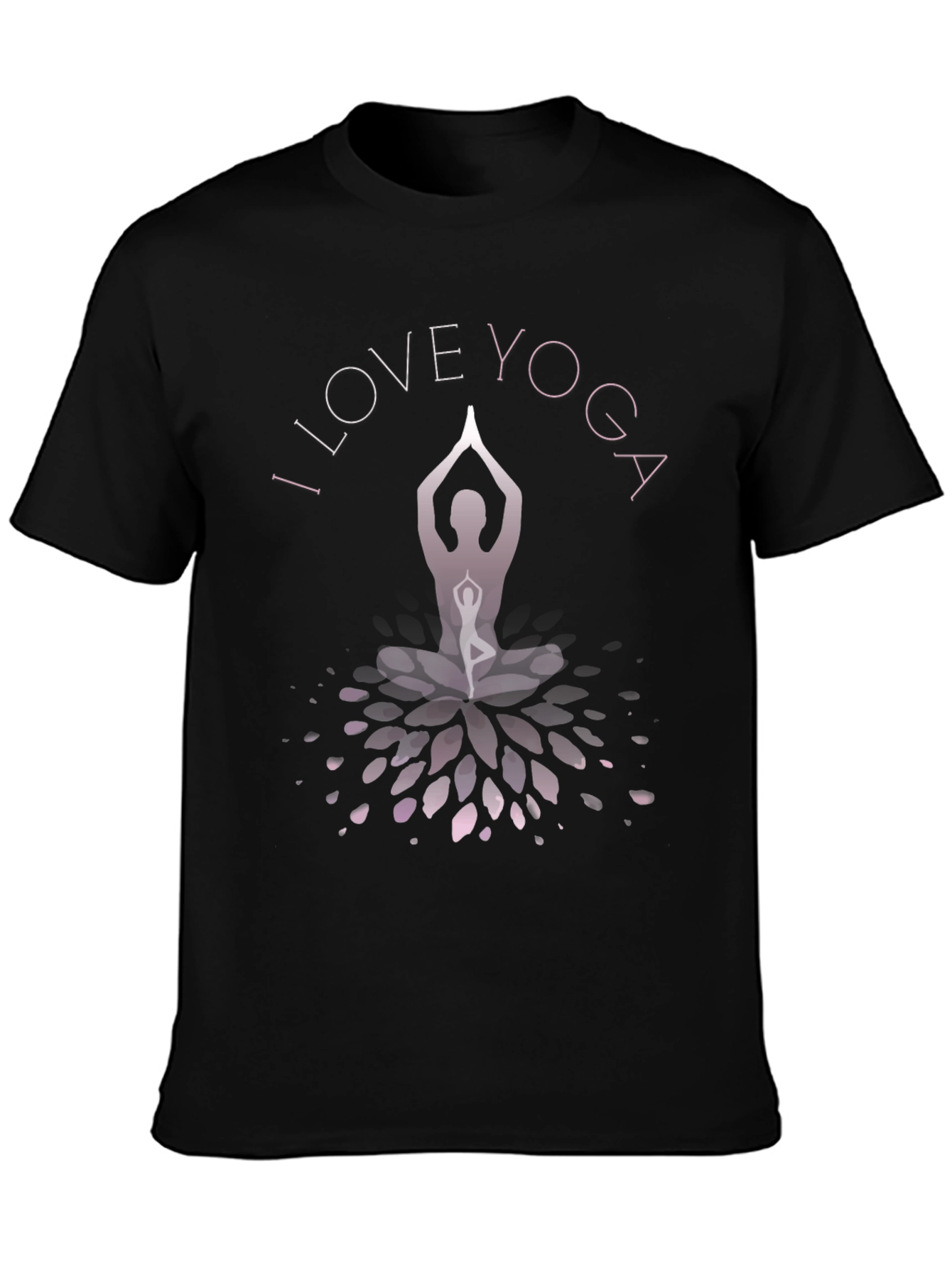 I Love Yoga Graphic Black T-Shirt