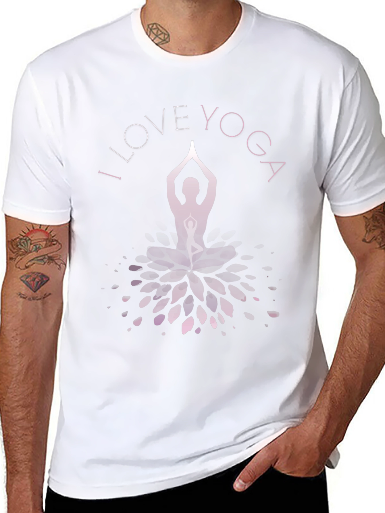I Love Yoga Graphic Black T-Shirt