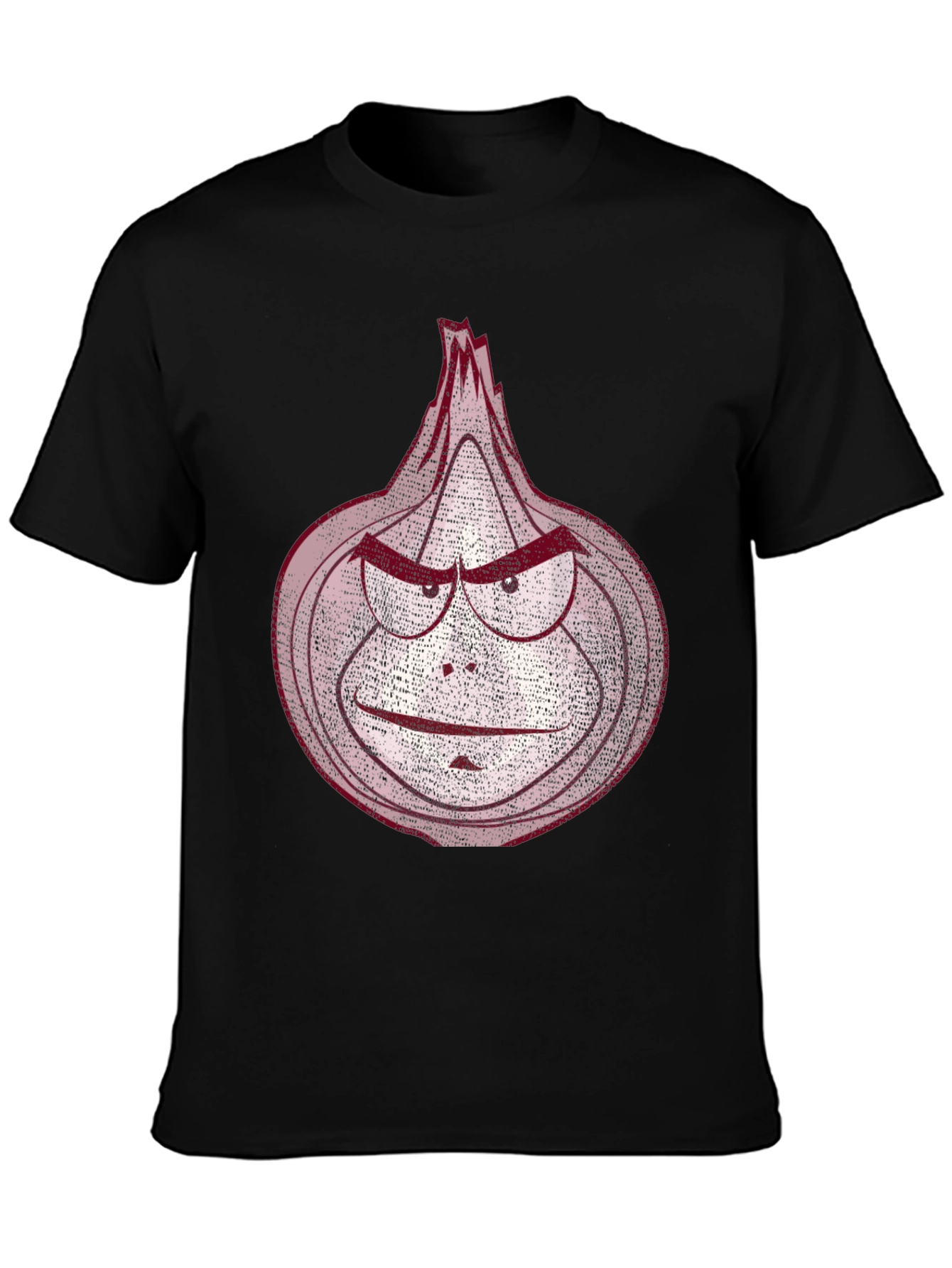 Angry Onion Graphic Tee - Black Cotton T-Shirt