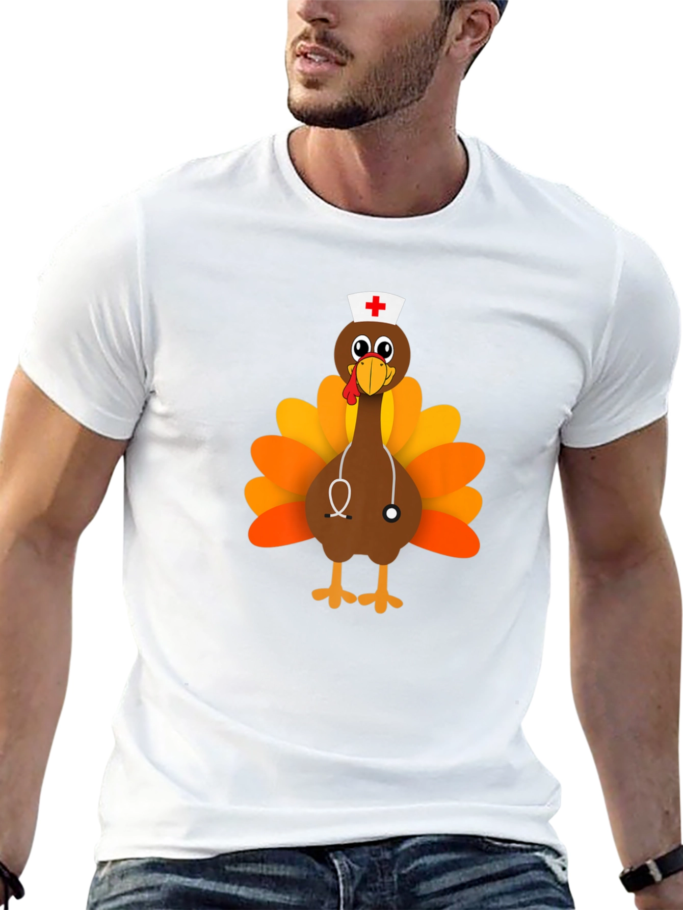 Funny Turkey Nurse Thanksgiving T-Shirt