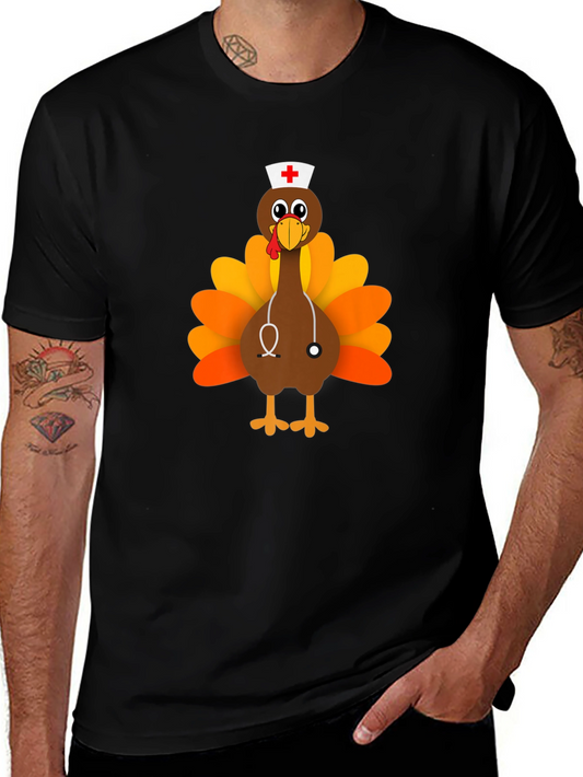 Funny Turkey Nurse Thanksgiving T-Shirt