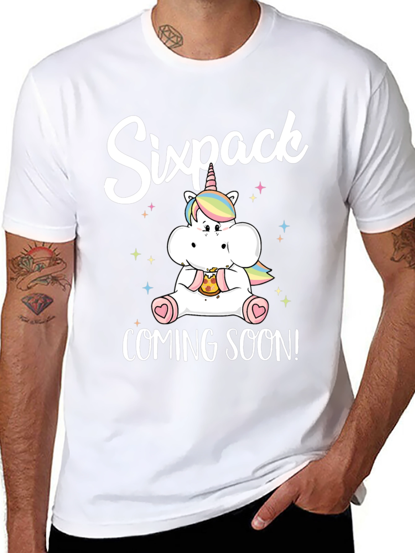 Sixpack Coming Soon Unicorn T-Shirt