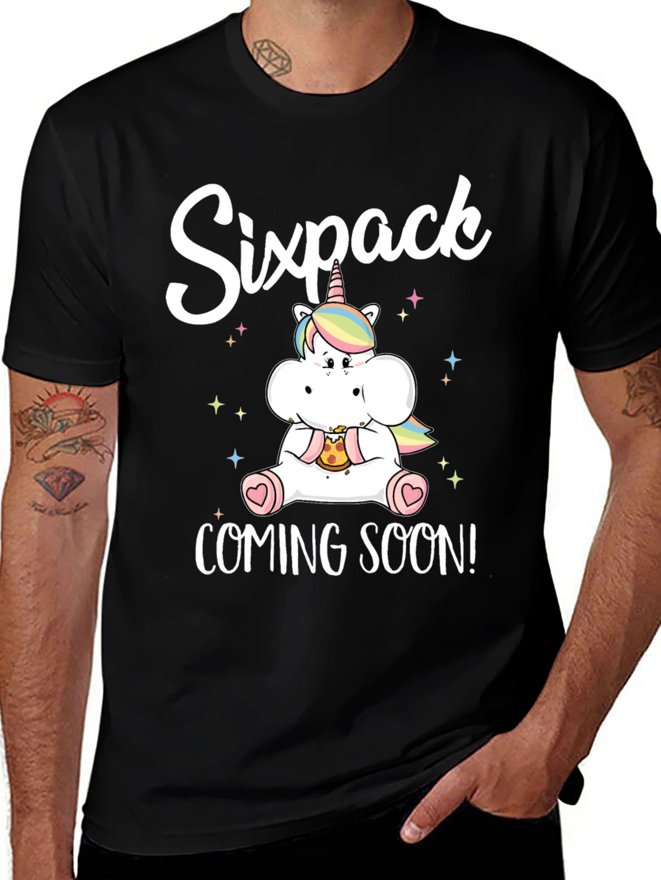 Sixpack Coming Soon Unicorn T-Shirt