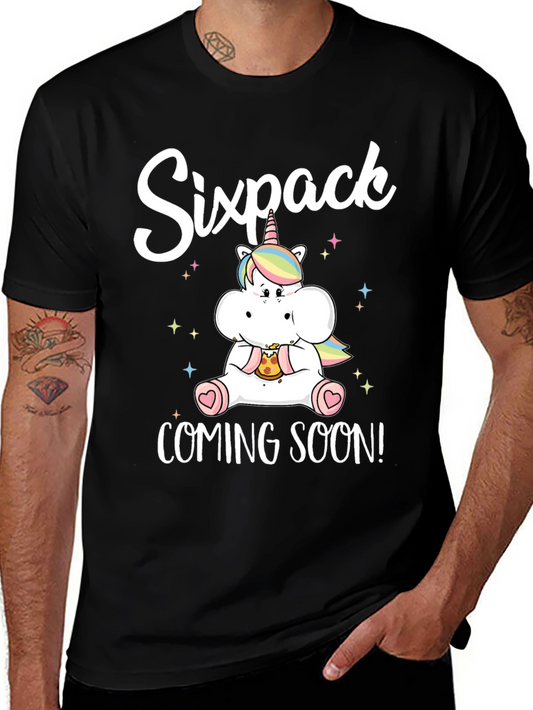 Sixpack Coming Soon Unicorn T-Shirt