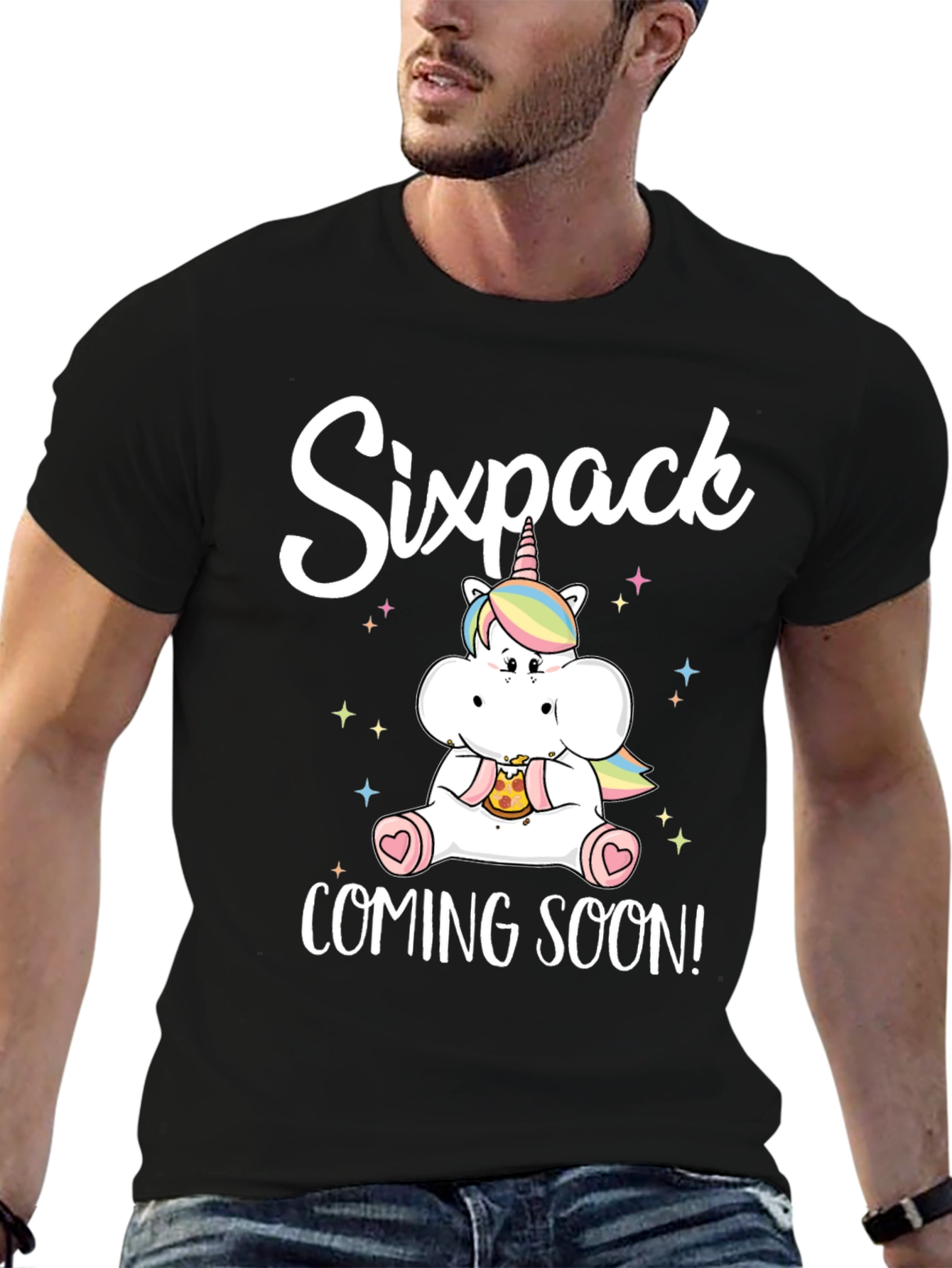Sixpack Coming Soon Unicorn T-Shirt