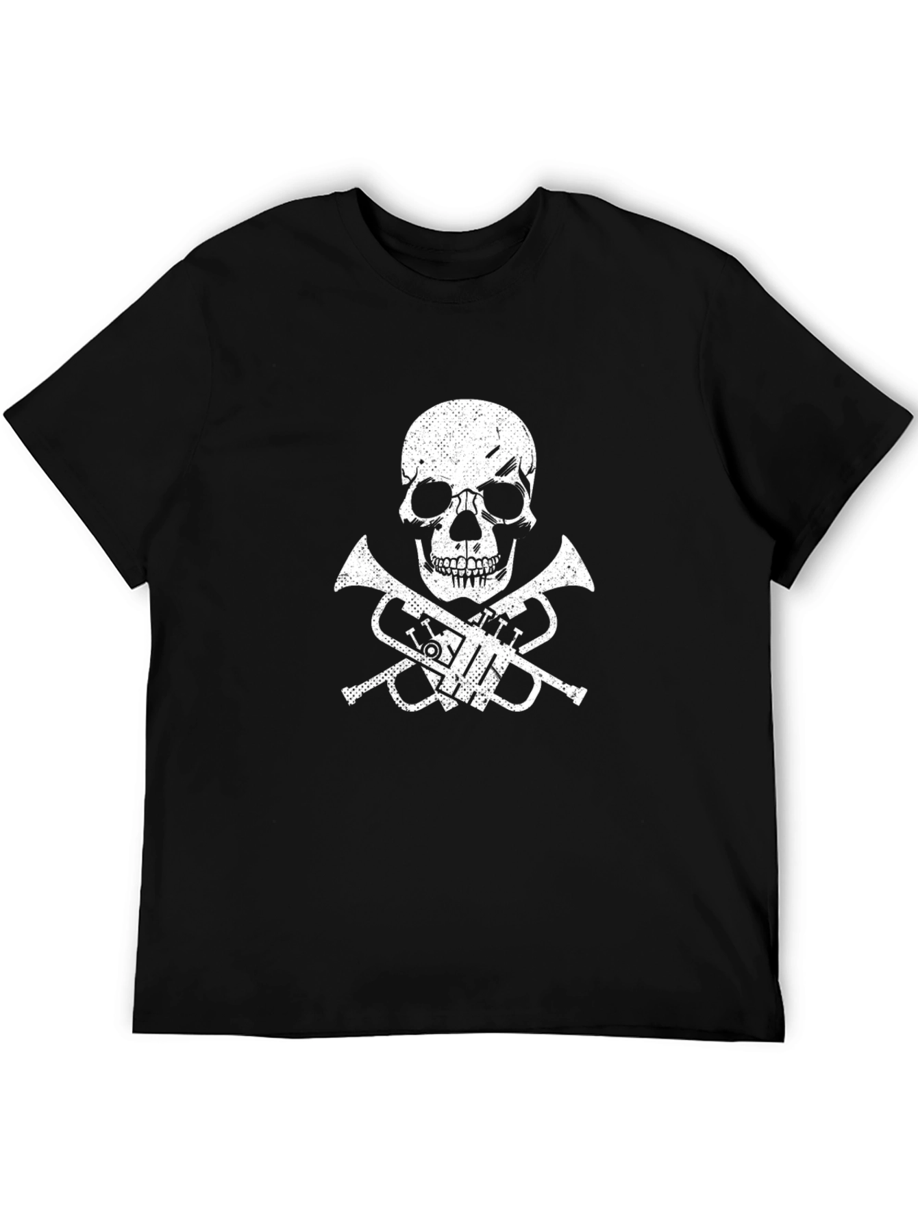 Skull & Trumpet Graphic Tee - Black