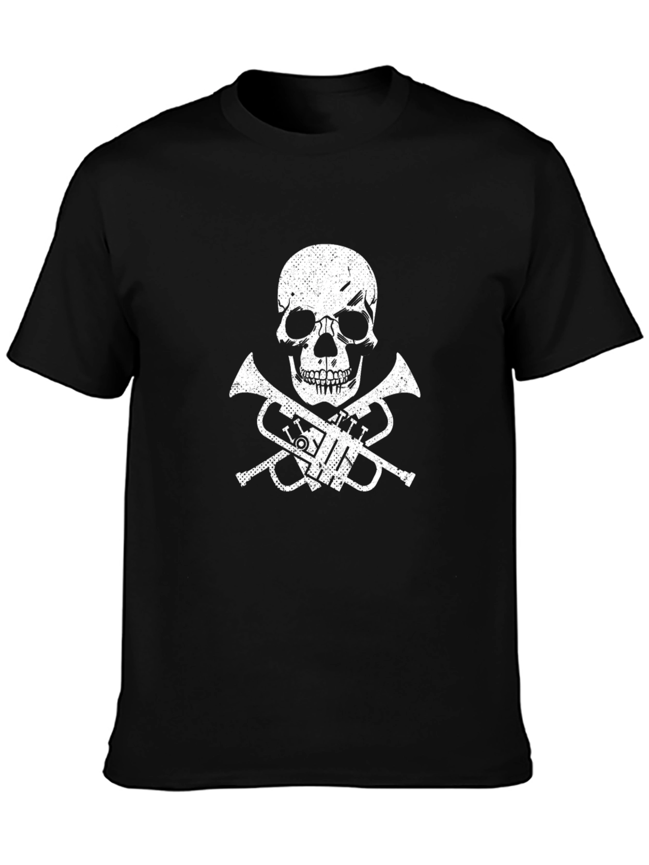 Skull & Trumpet Graphic Tee - Black