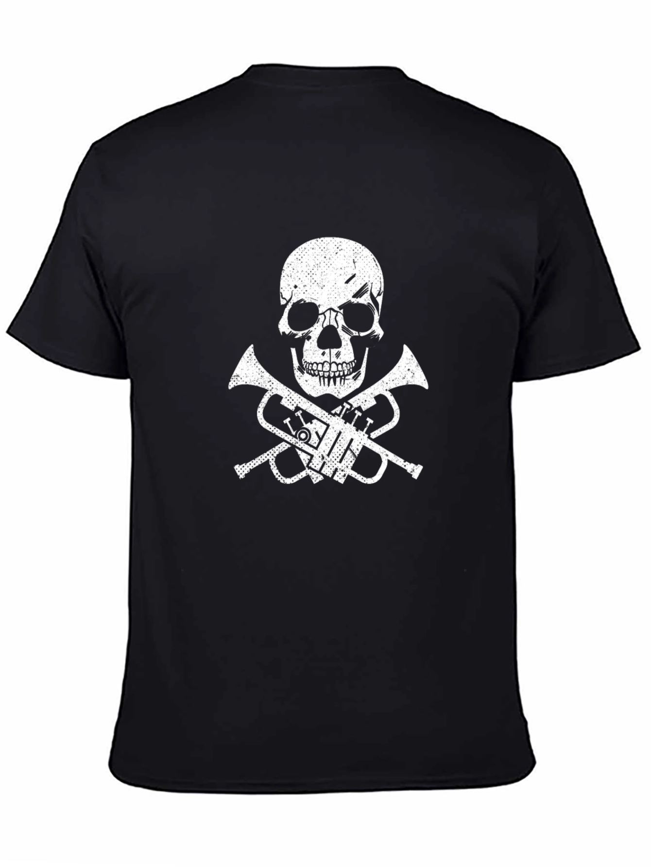 Skull & Trumpet Graphic Tee - Black