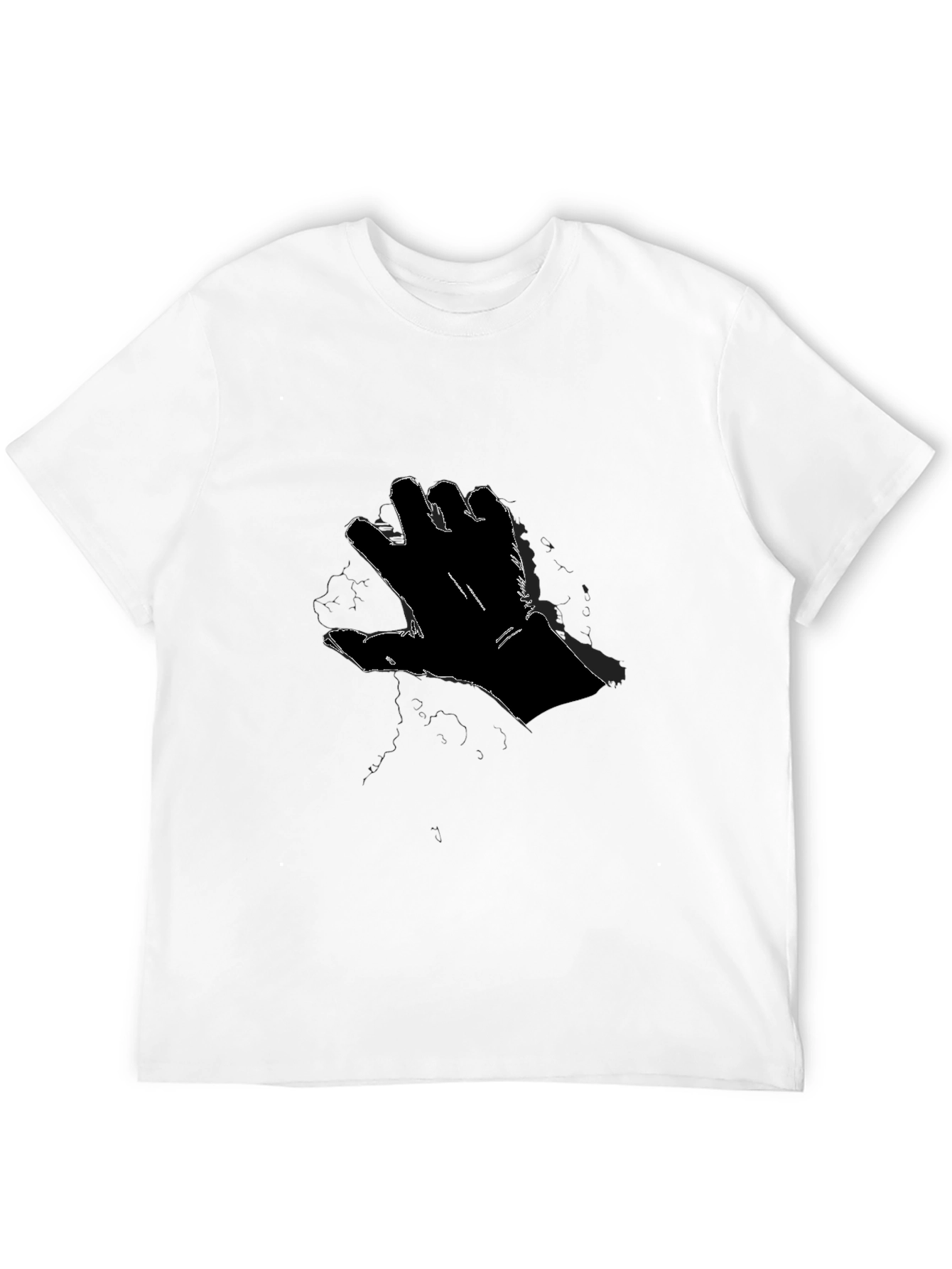 Black T-Shirt with Hand Graphic